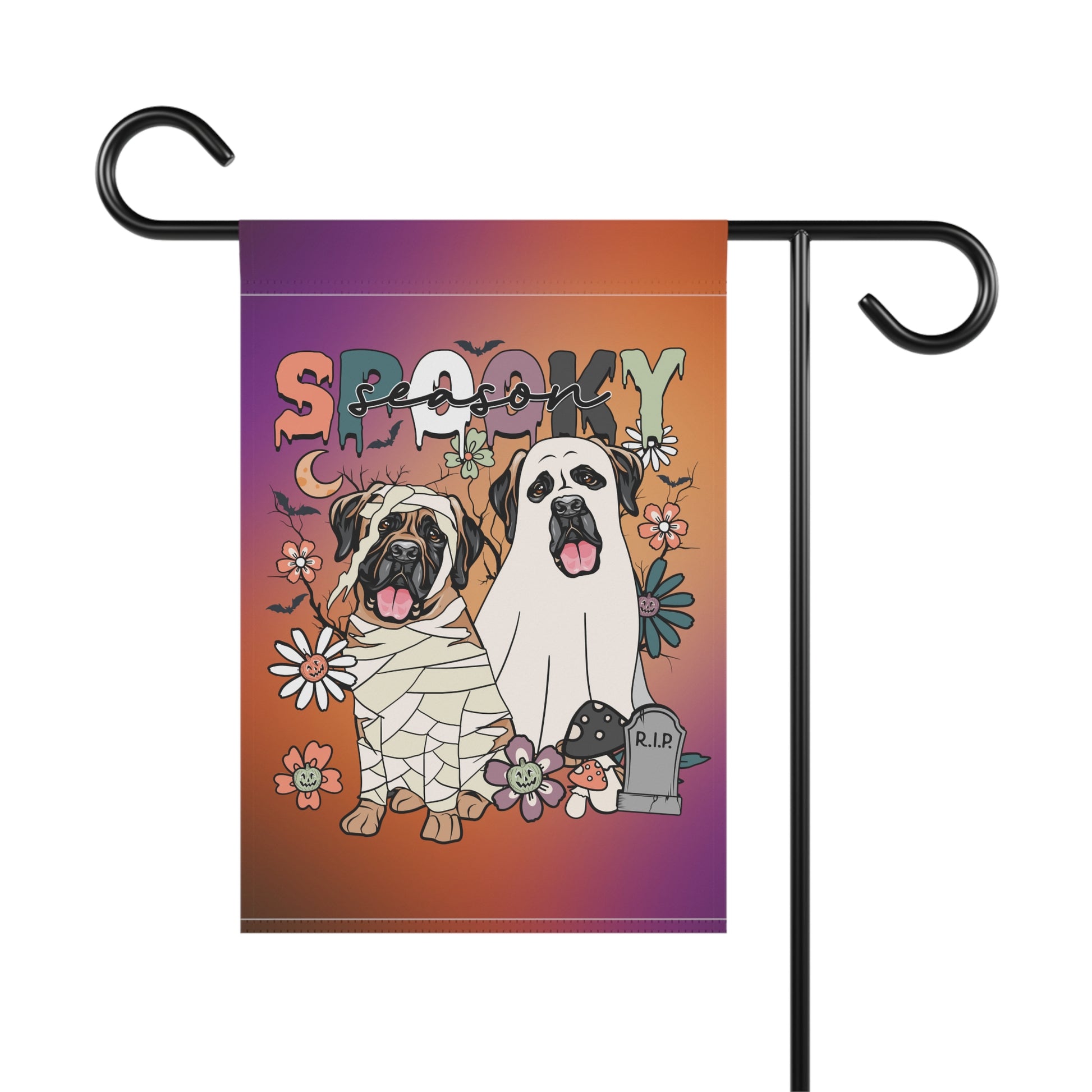 Halloween Mastiff Garden Flag