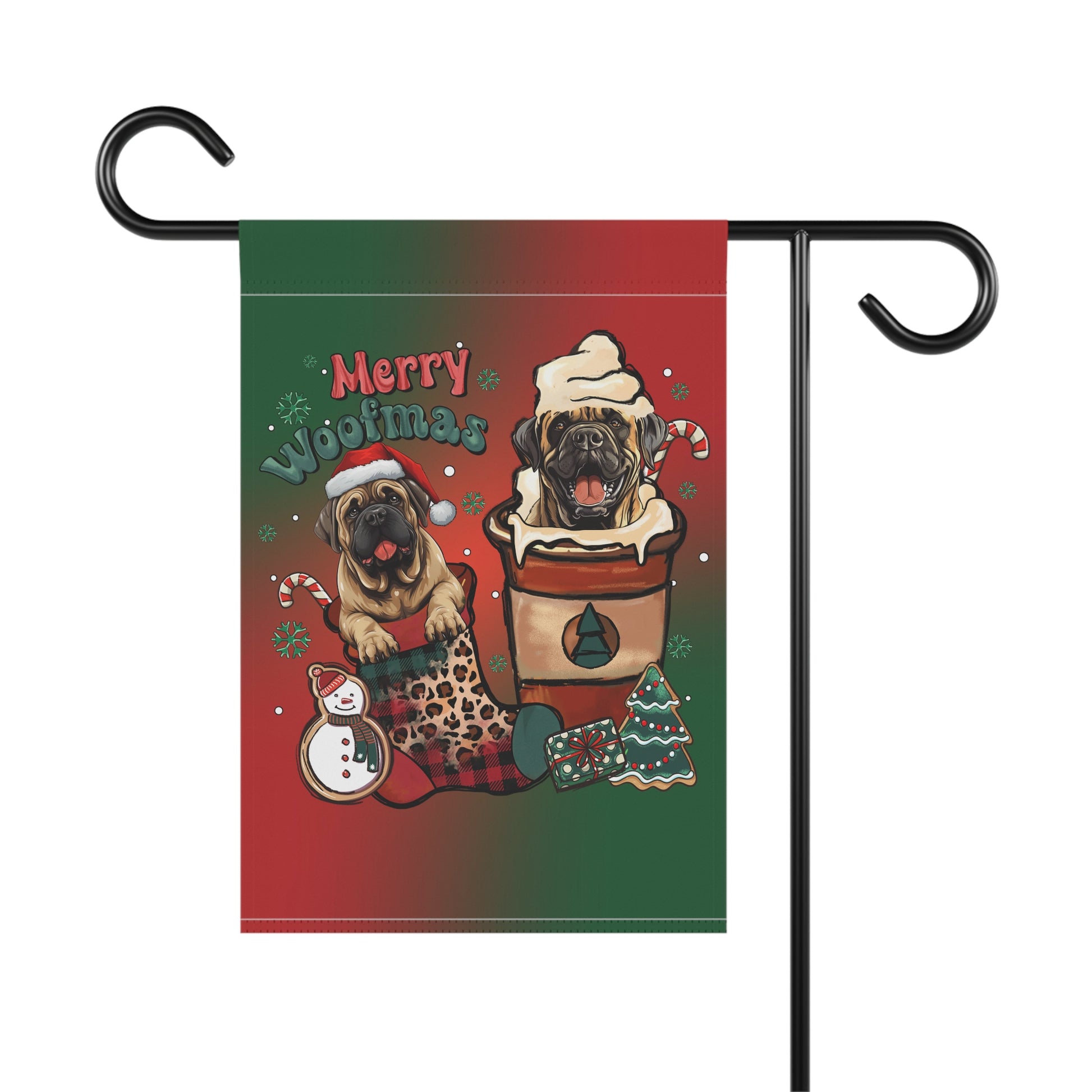 Merry Woofmas Mastiff Garden & House Banner