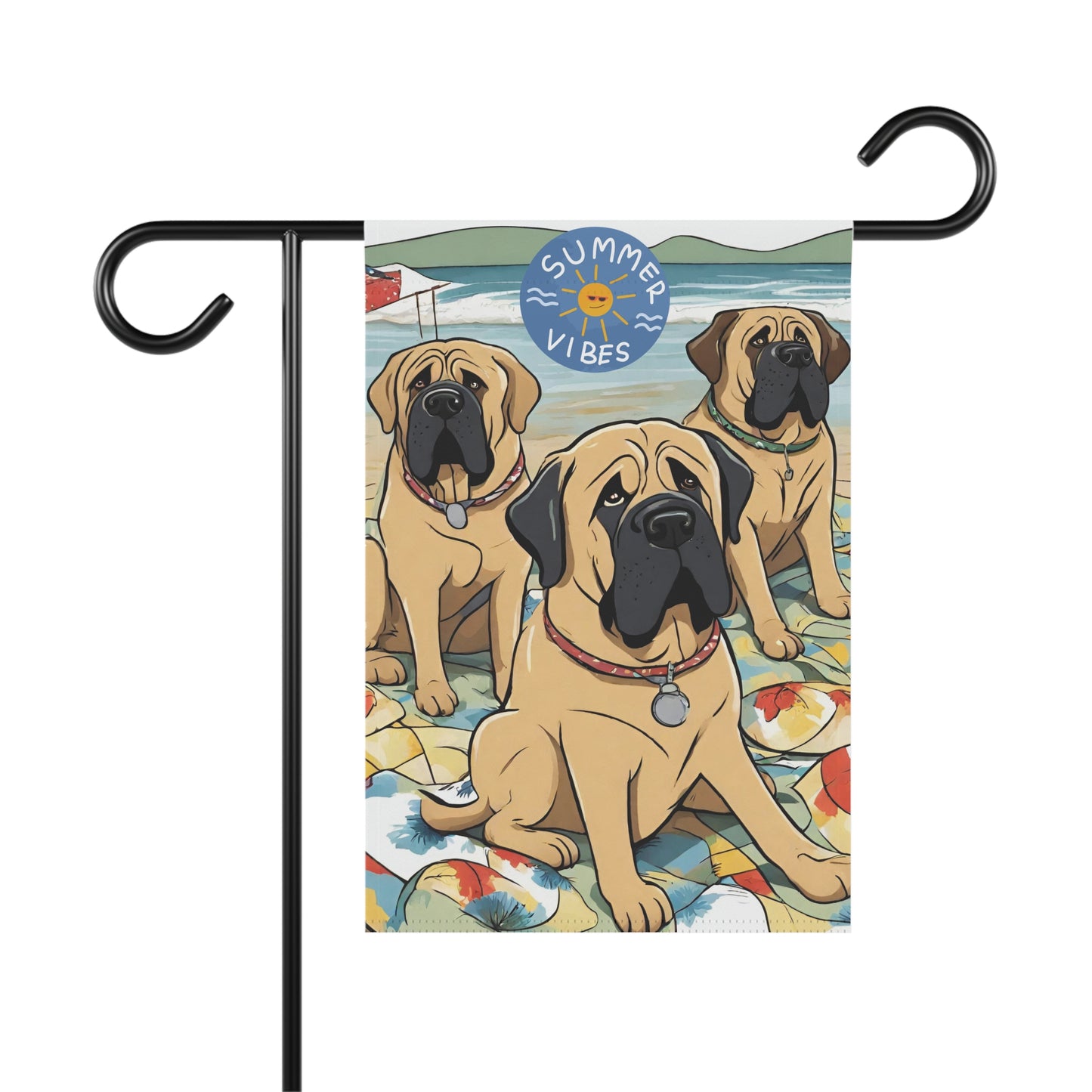 Mastiff Summer Vibes Garden Flag