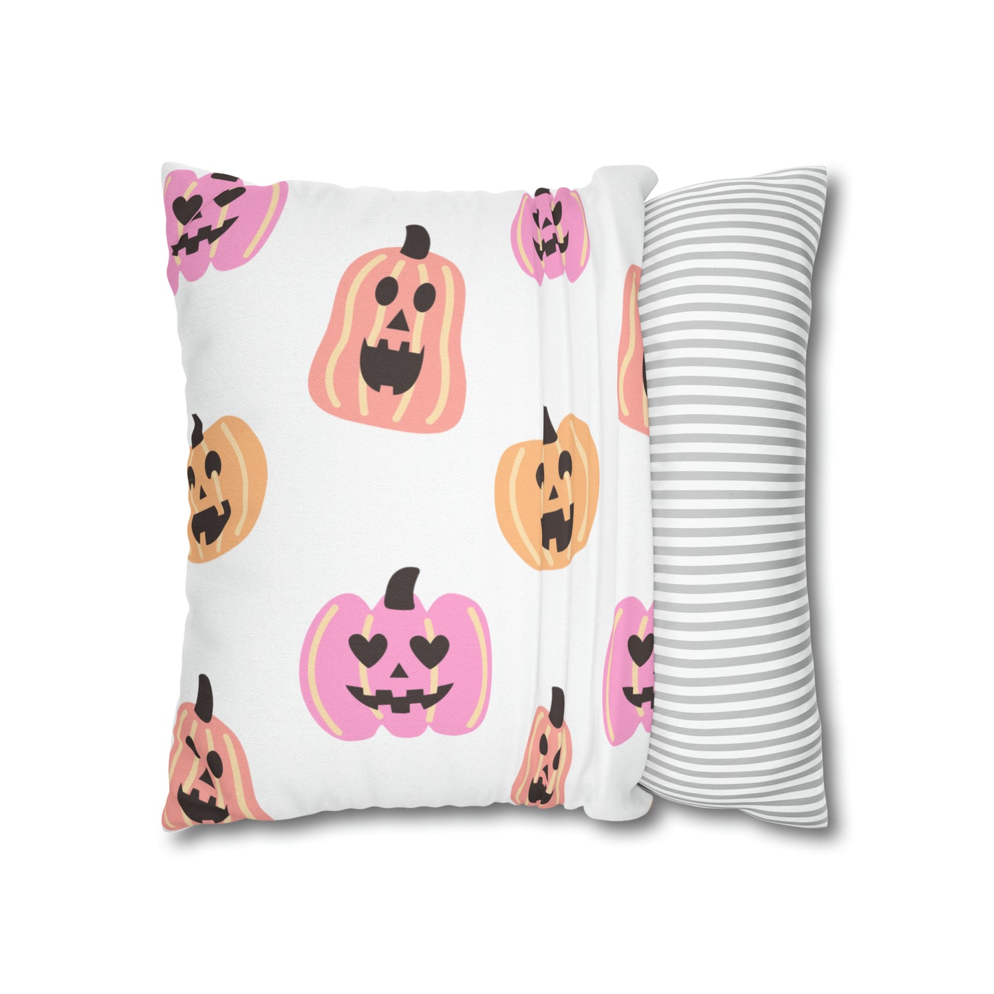 Pumpkin Spun Polyester Square Pillow Case