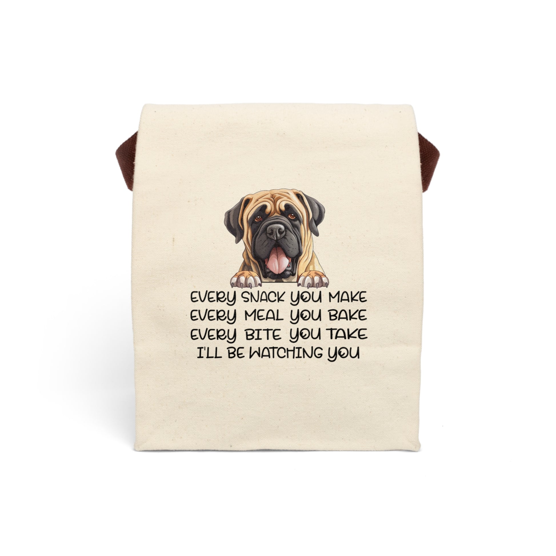 English Mastiff Canvas Lunch Bag With Strap