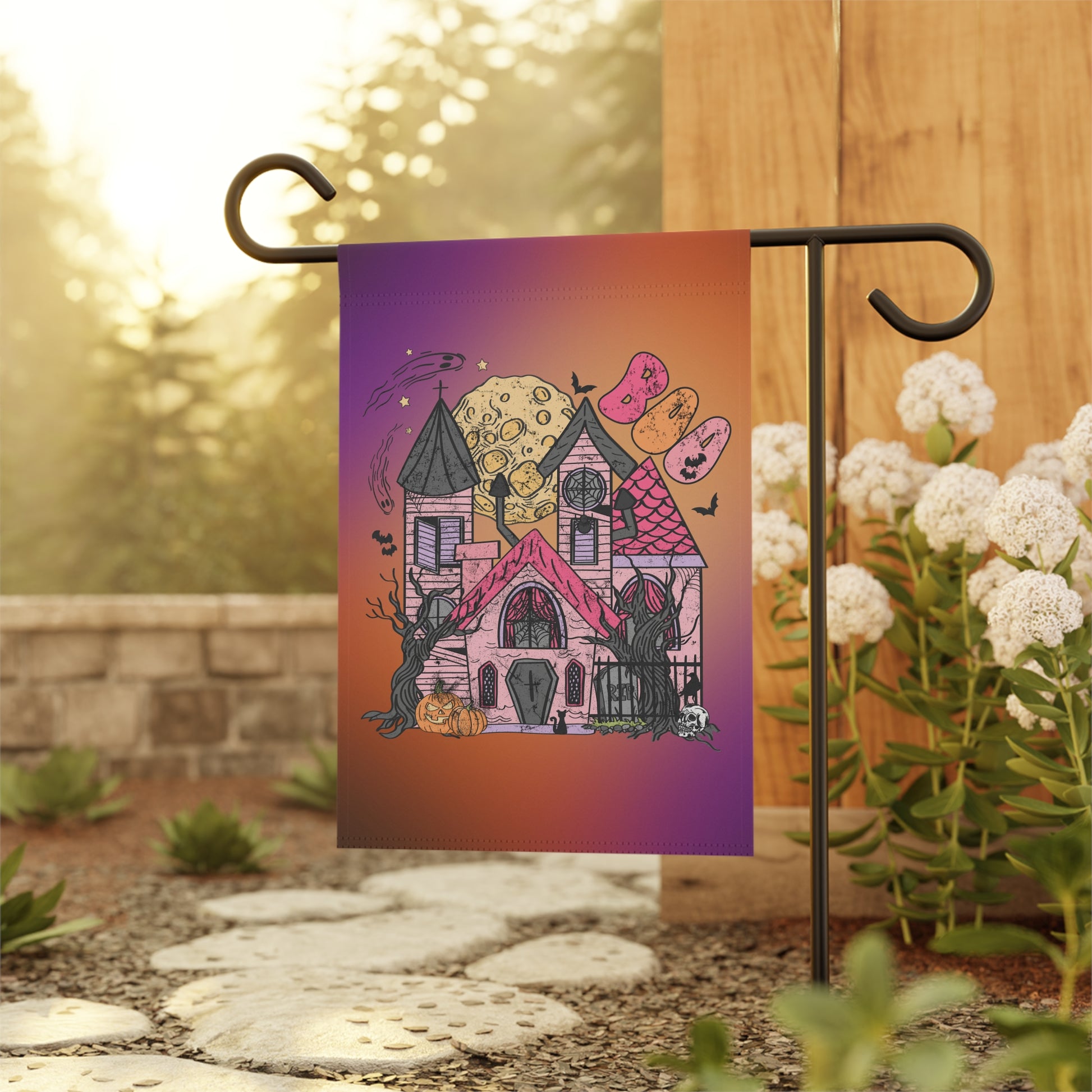 Haunted House Garden Flag