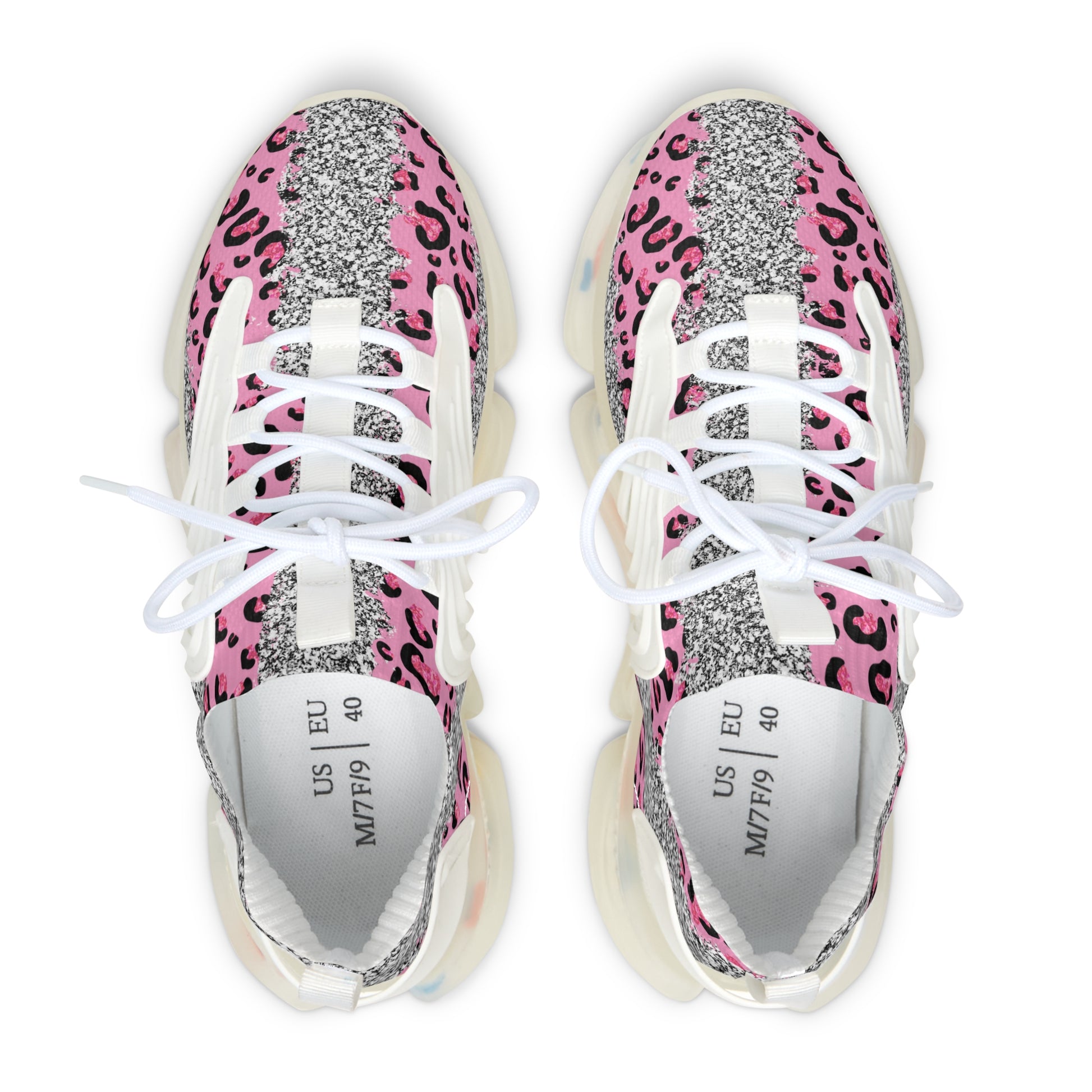 Pink Leopard Women's Mesh Sneakers