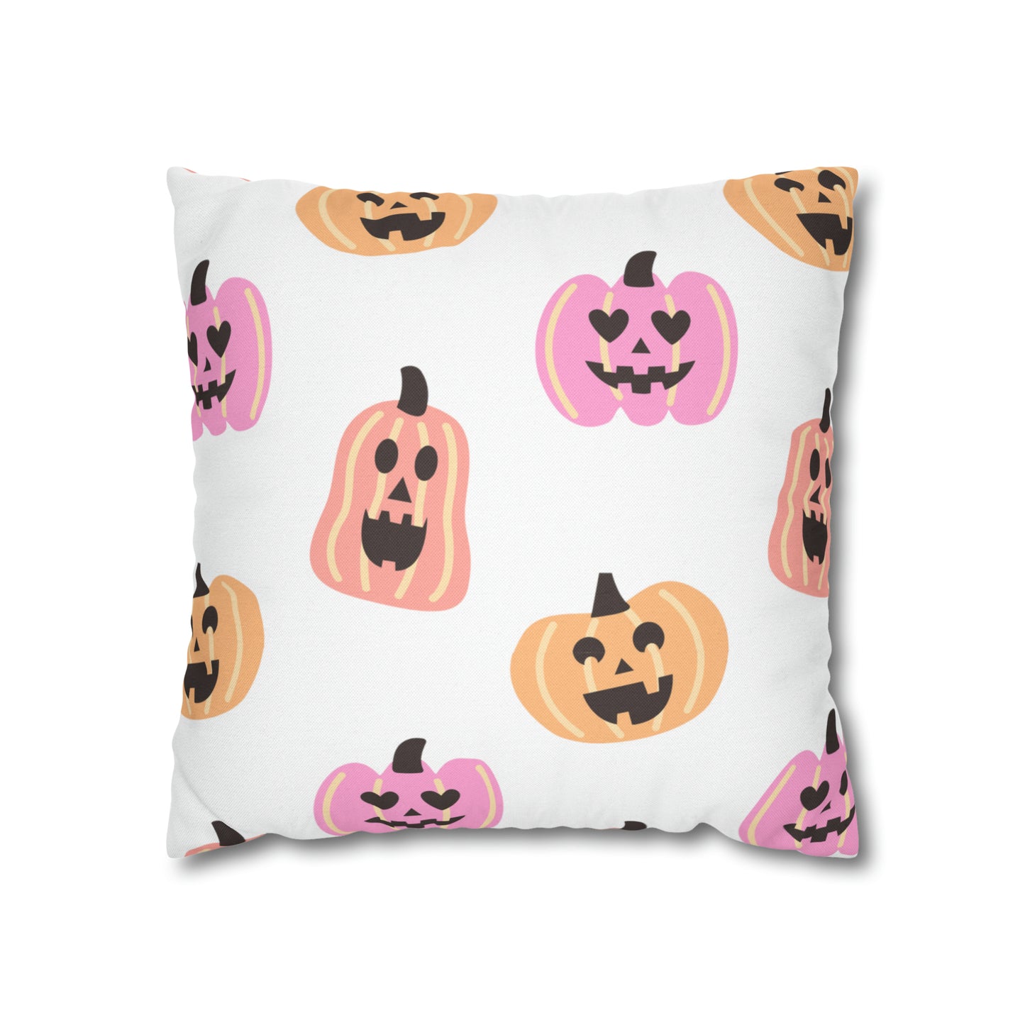 Pumpkin Spun Polyester Square Pillow Case