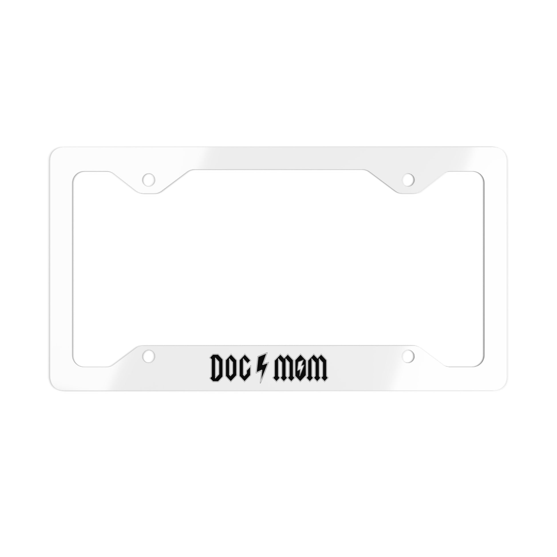 Dog Mom Metal License Plate Frame 12.3" x 6.5" Glossy