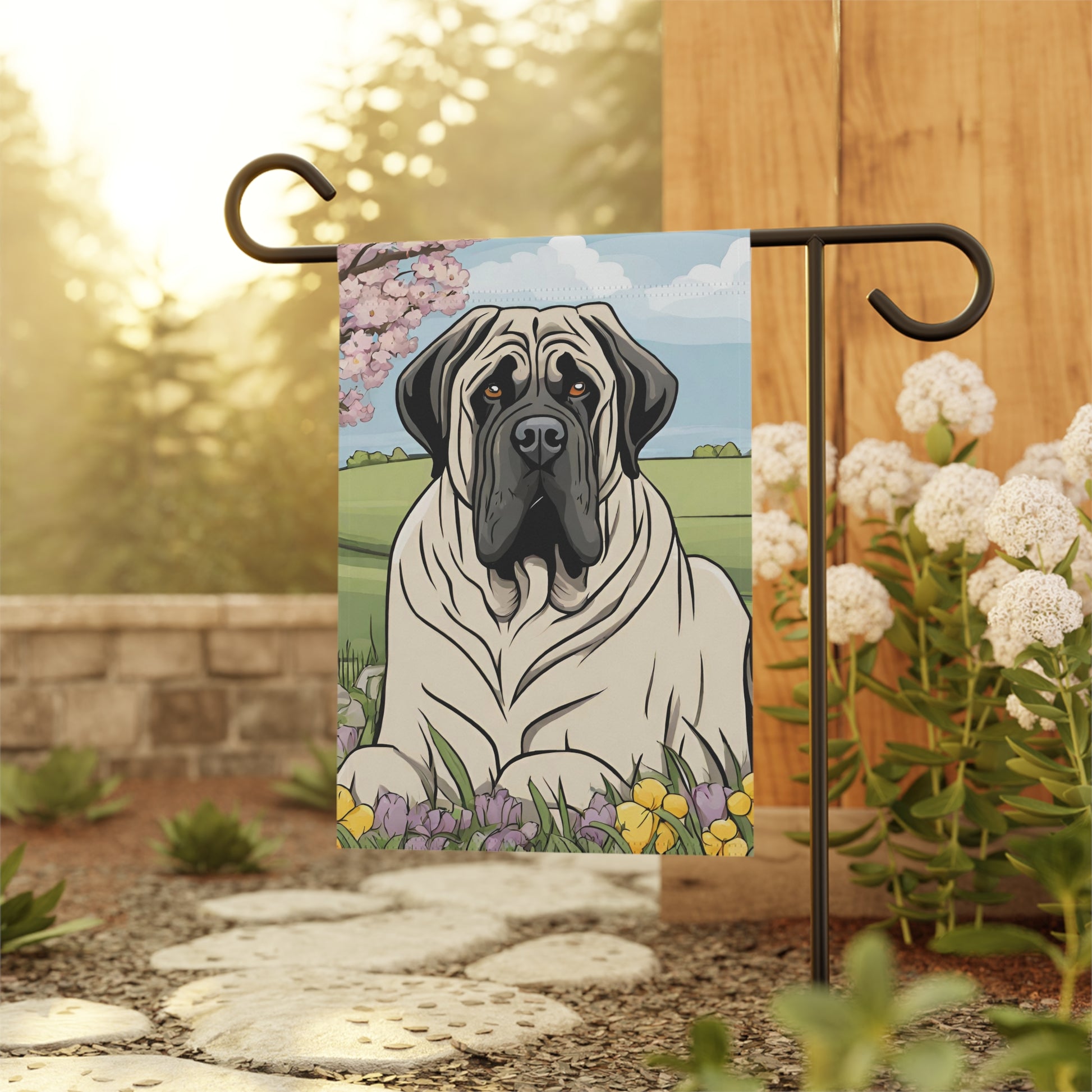 Mastiff Spring Garden Flag