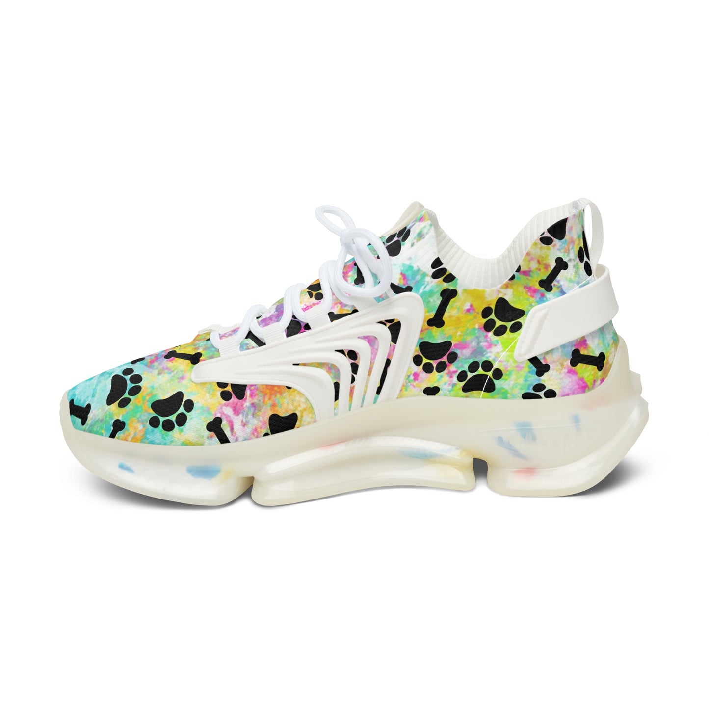 Rainbow Paw & Bones Women's Mesh Sneakers