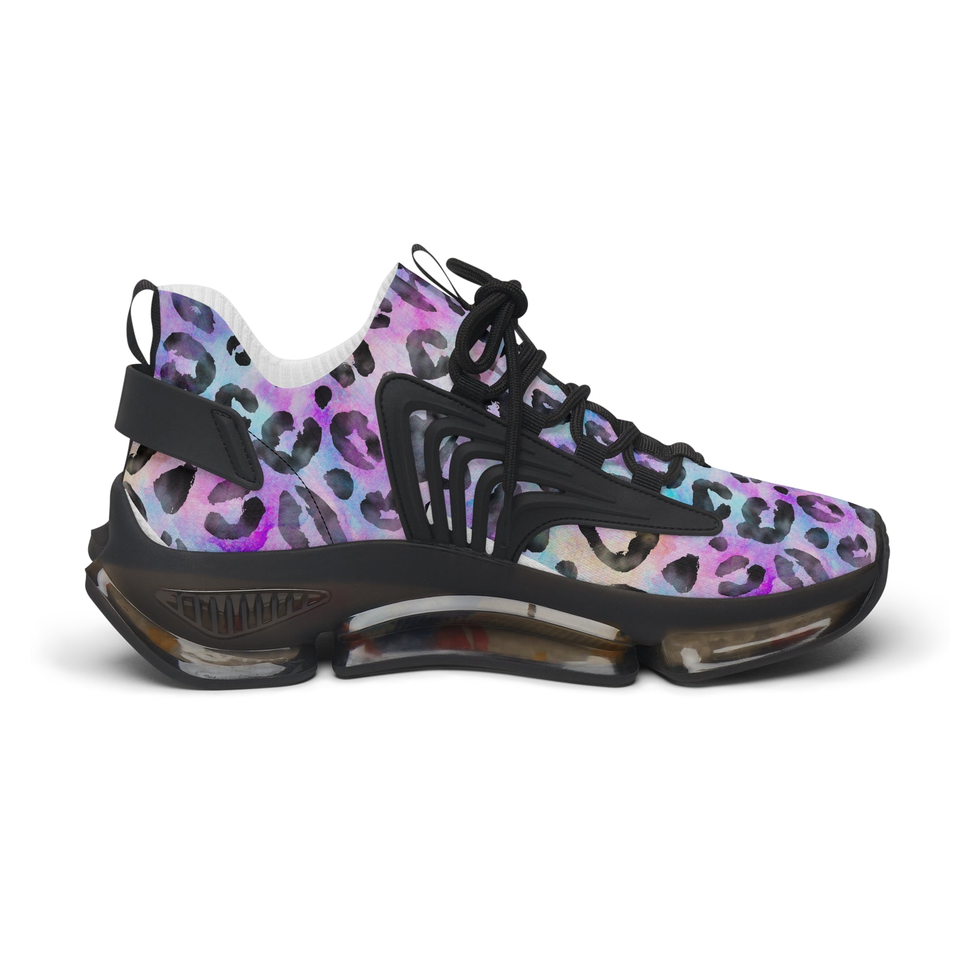 Purple Leopard Women's Mesh Sneakers