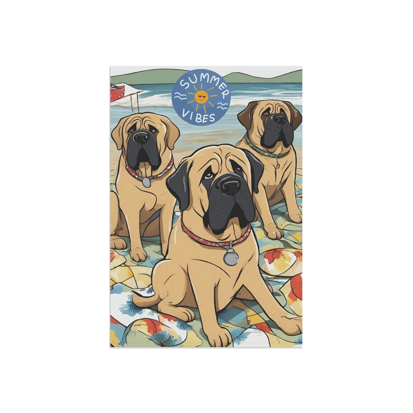 Mastiff Summer Vibes Garden Flag