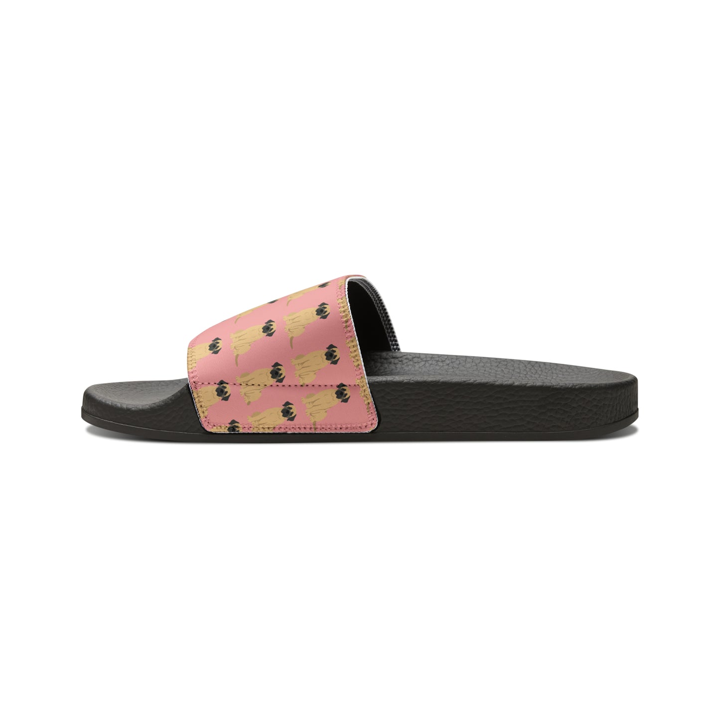 English Mastiff Pink Women's PU Slide Sandals