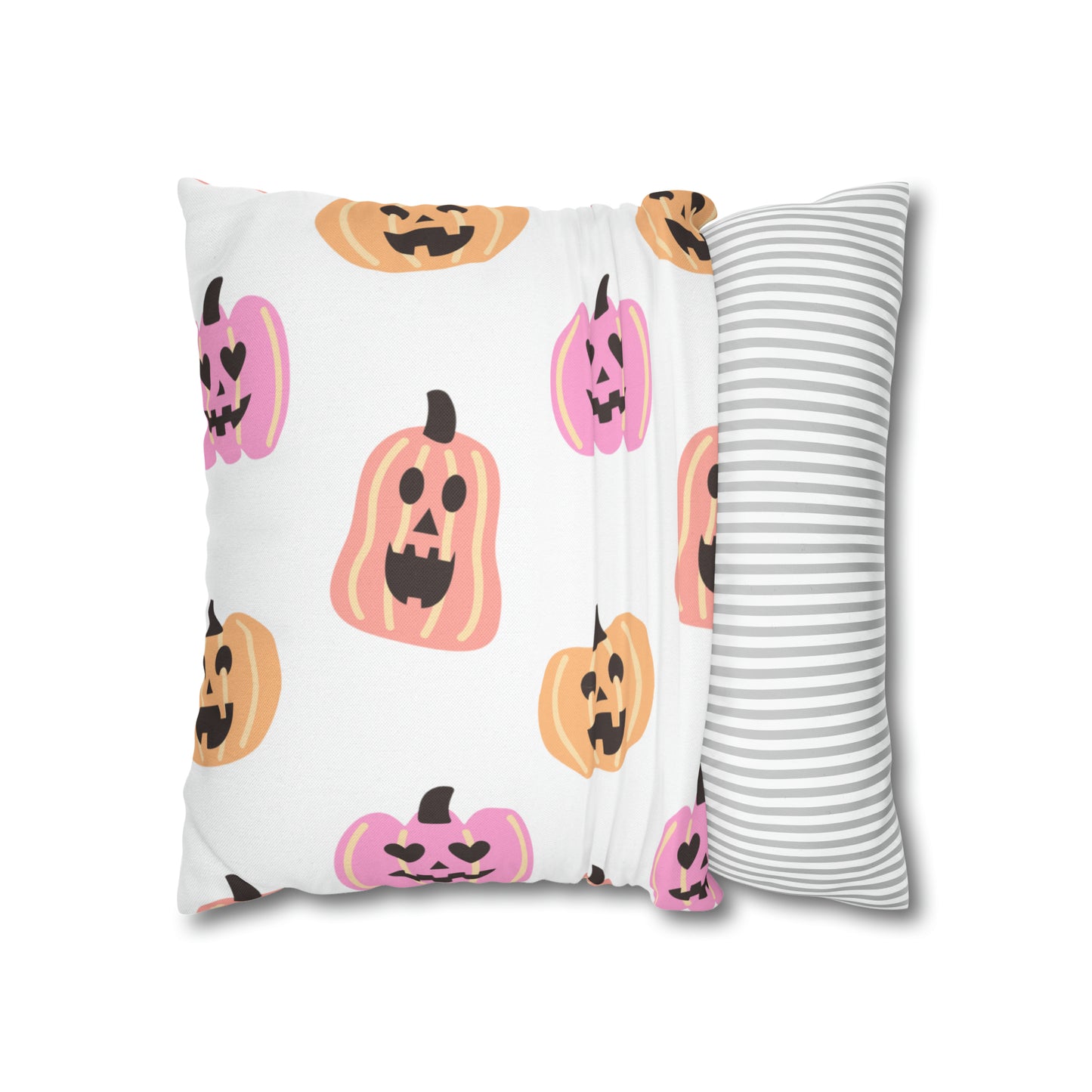 Pumpkin Spun Polyester Square Pillow Case