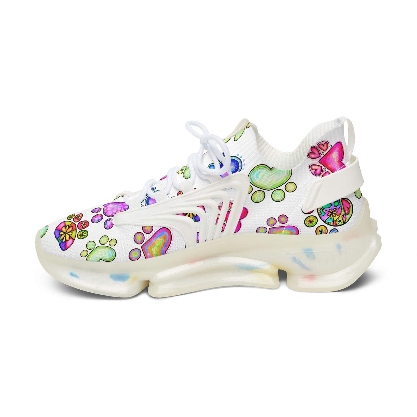 Paw Print Women's Mesh Sneakers