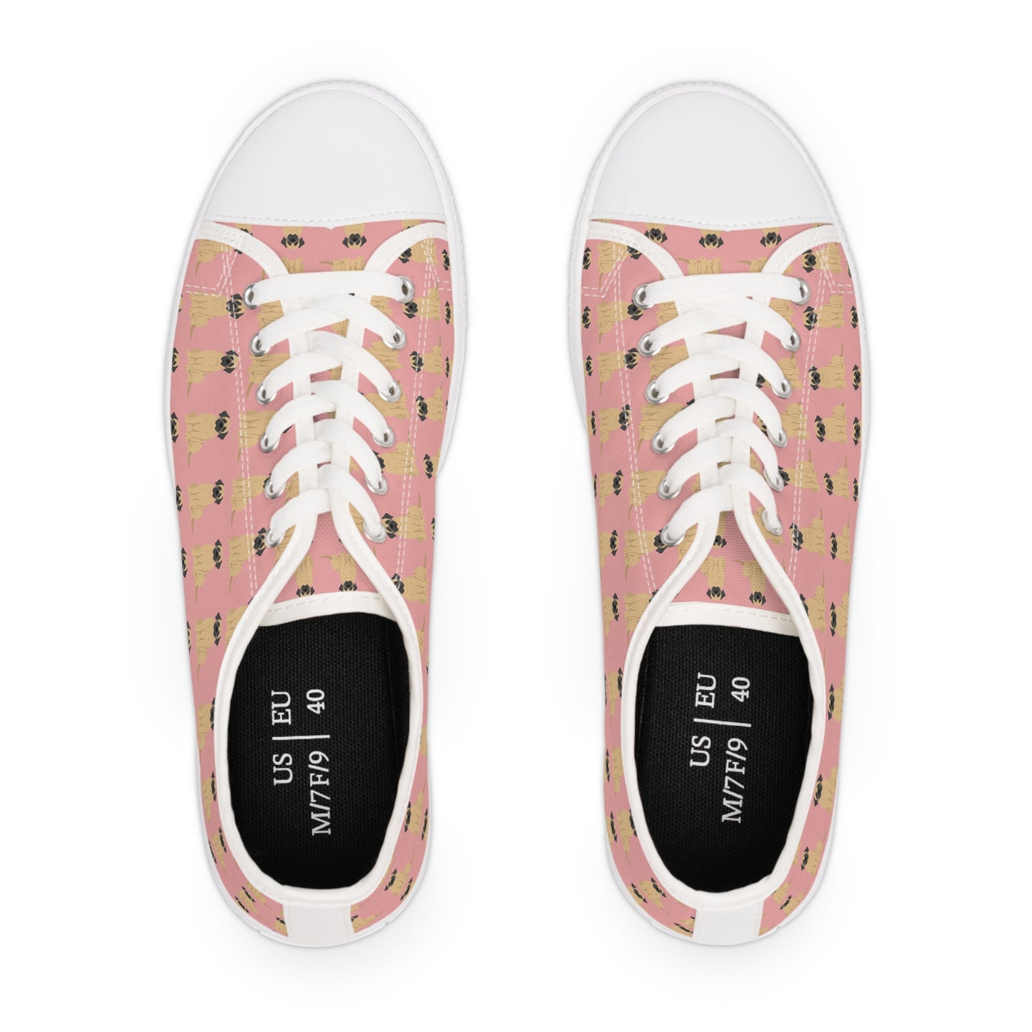 Pink English Mastiff Women's Low Top Sneakers