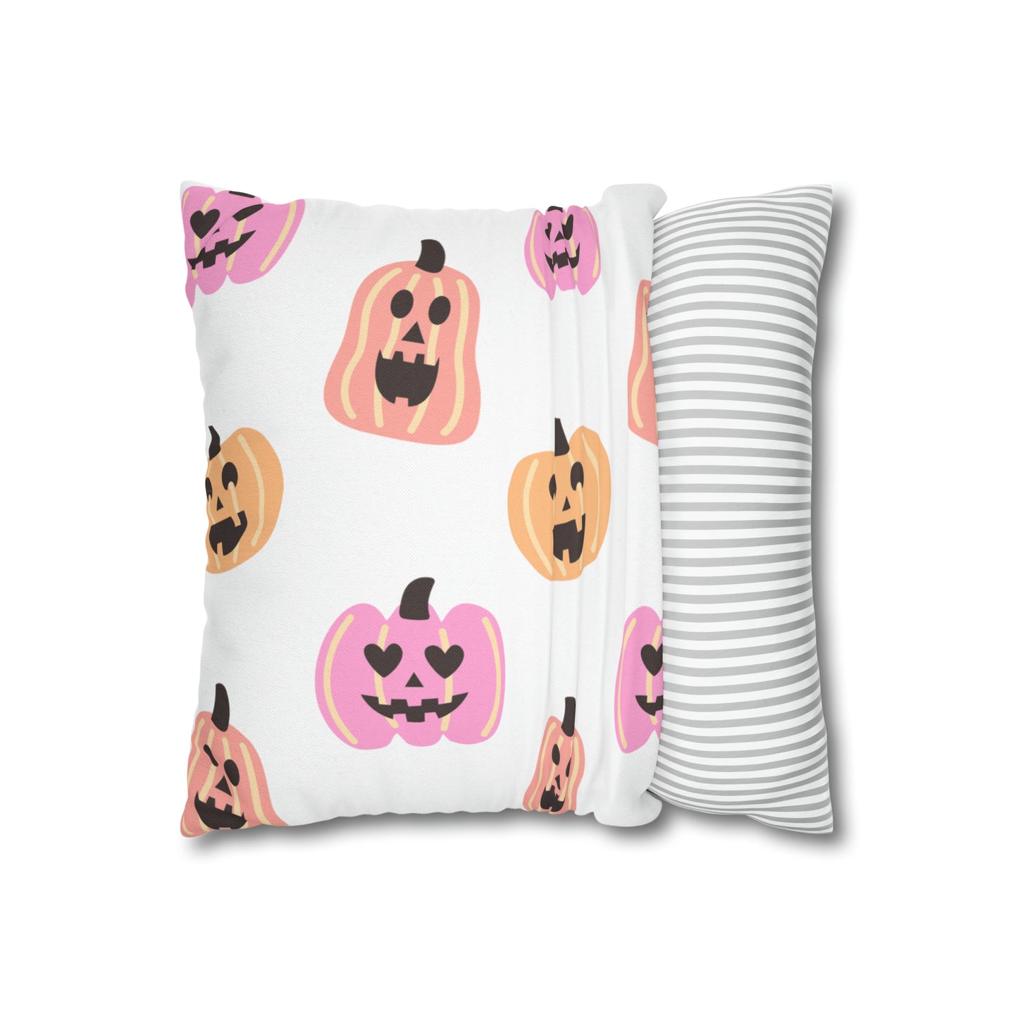 Pumpkin Spun Polyester Square Pillow Case