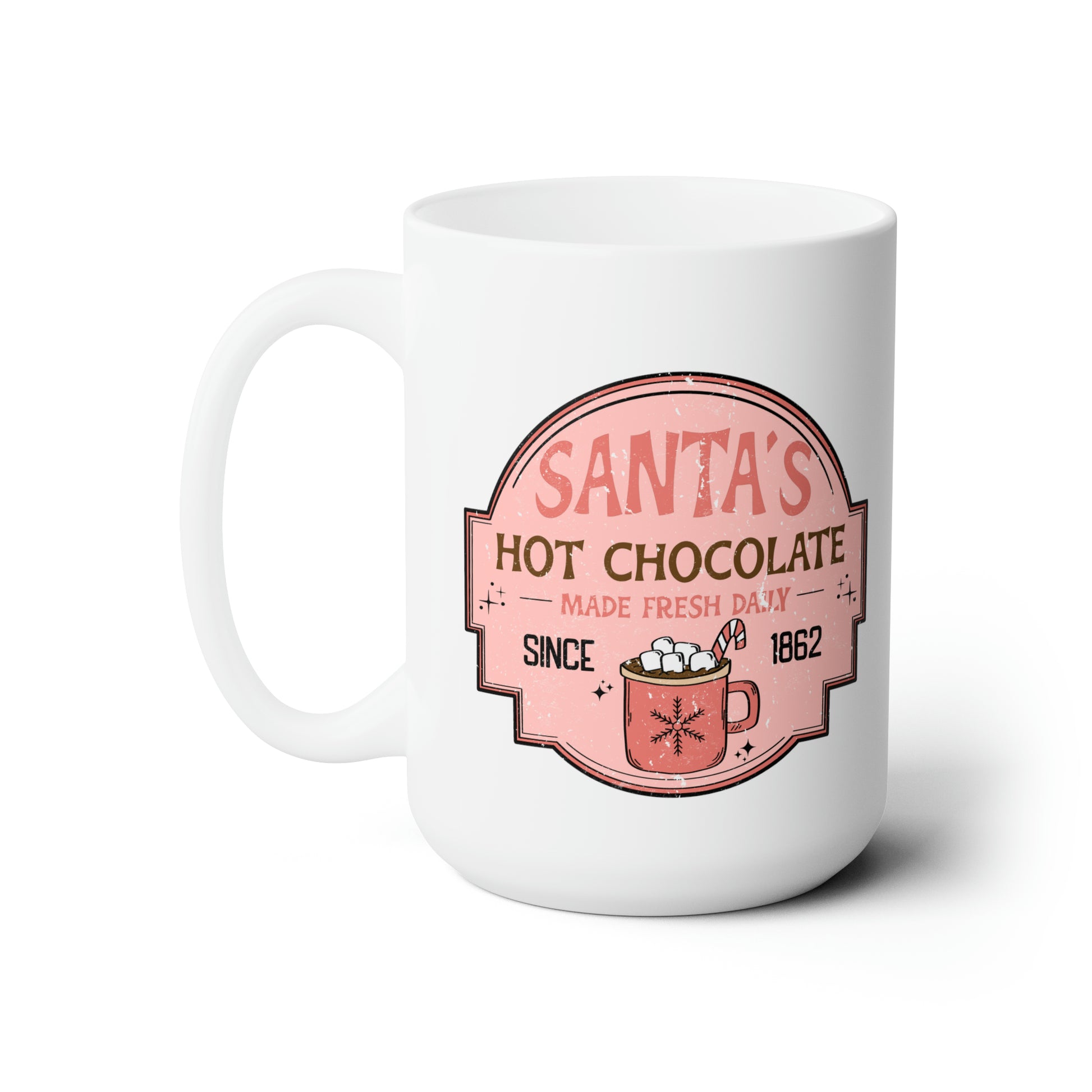 Santa's Hot Chocolate Ceramic Mug 15oz