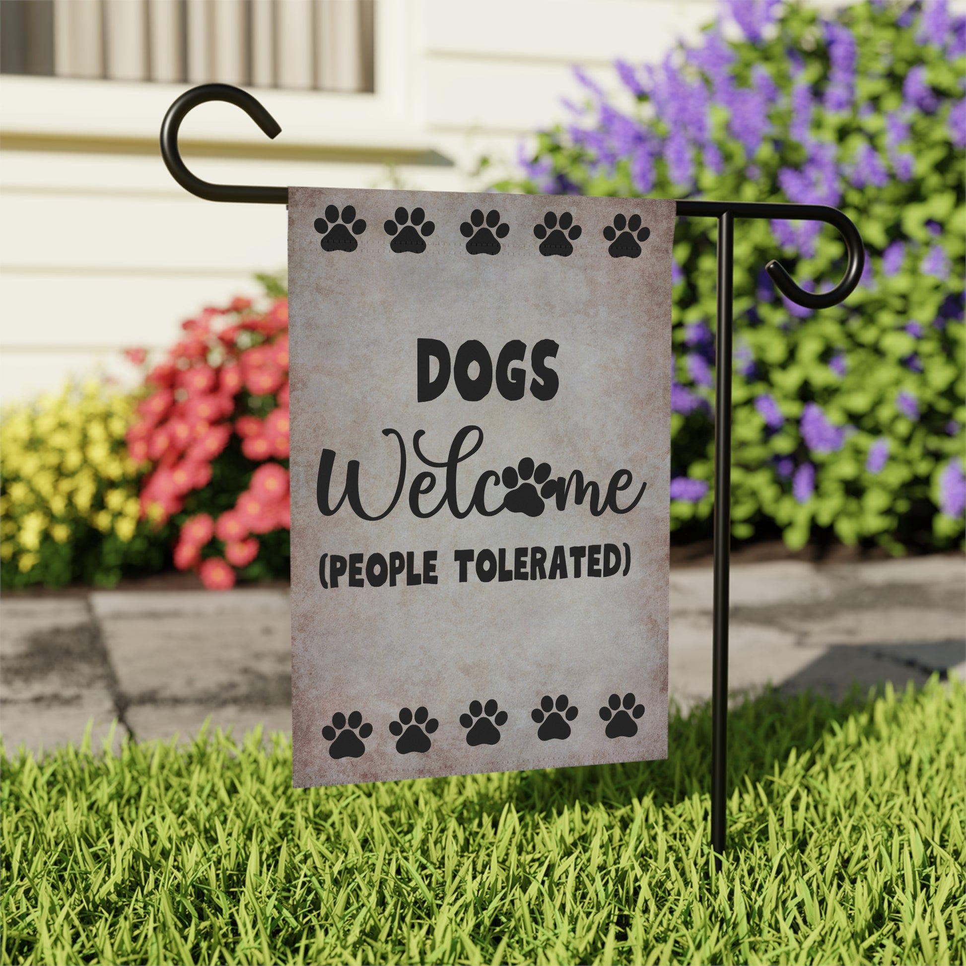 Dogs Welcome Garden & House Banner 12'' × 18''