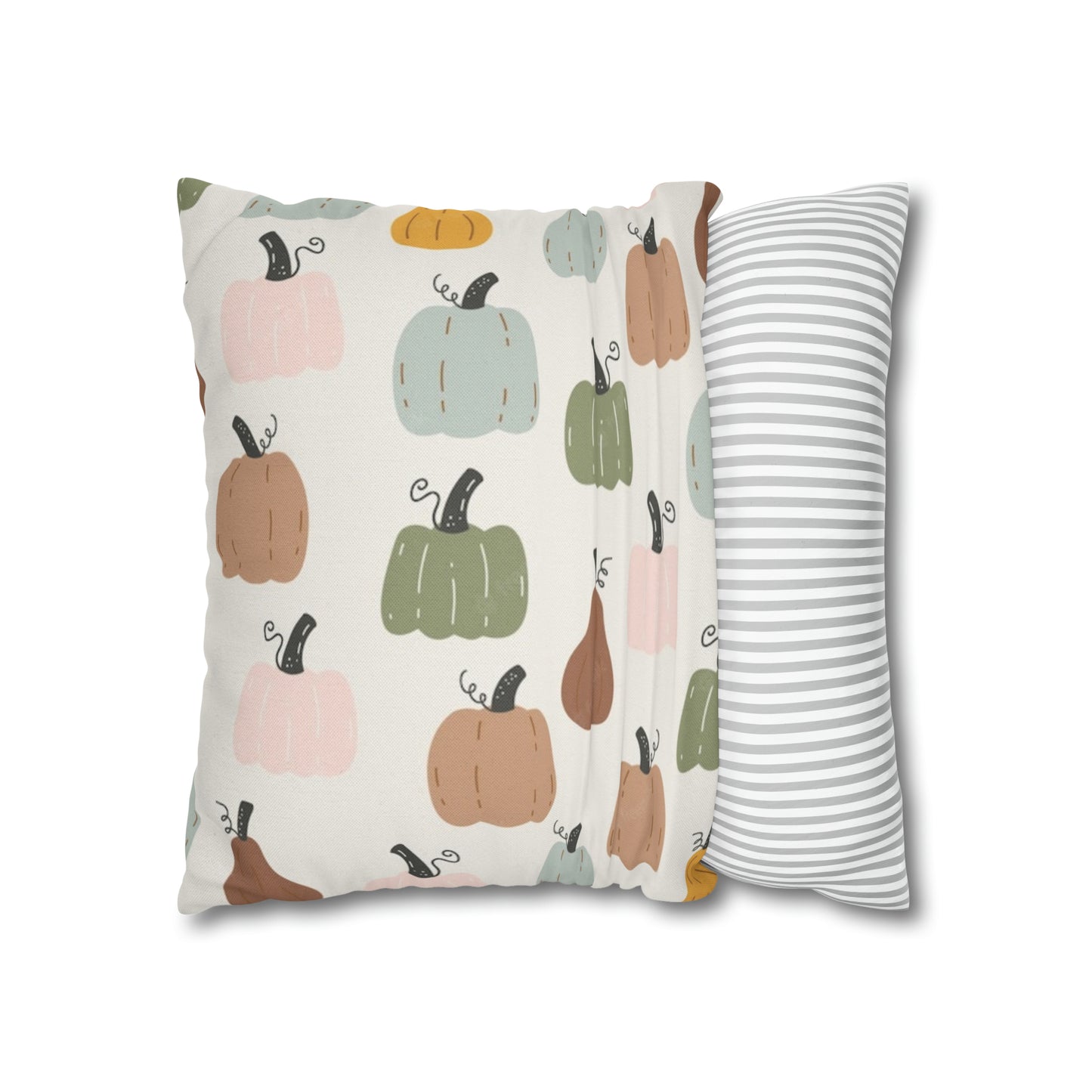 Fall Spun Polyester Square Pillow Case