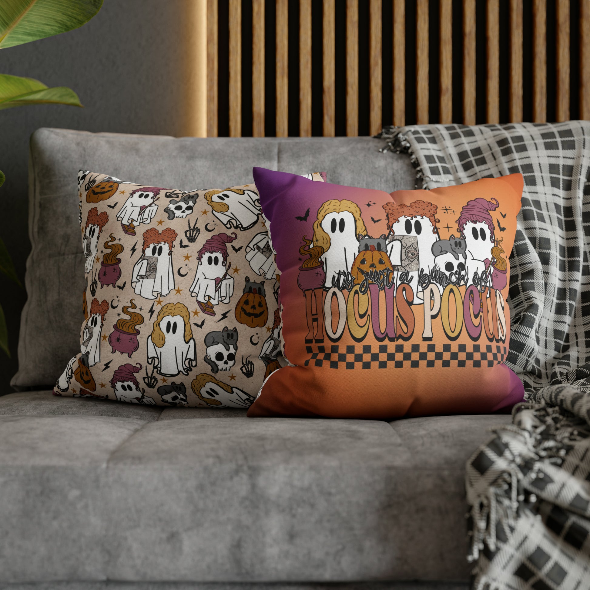 Hocus Pocus Spun Polyester Square Pillow Case 16" × 16"