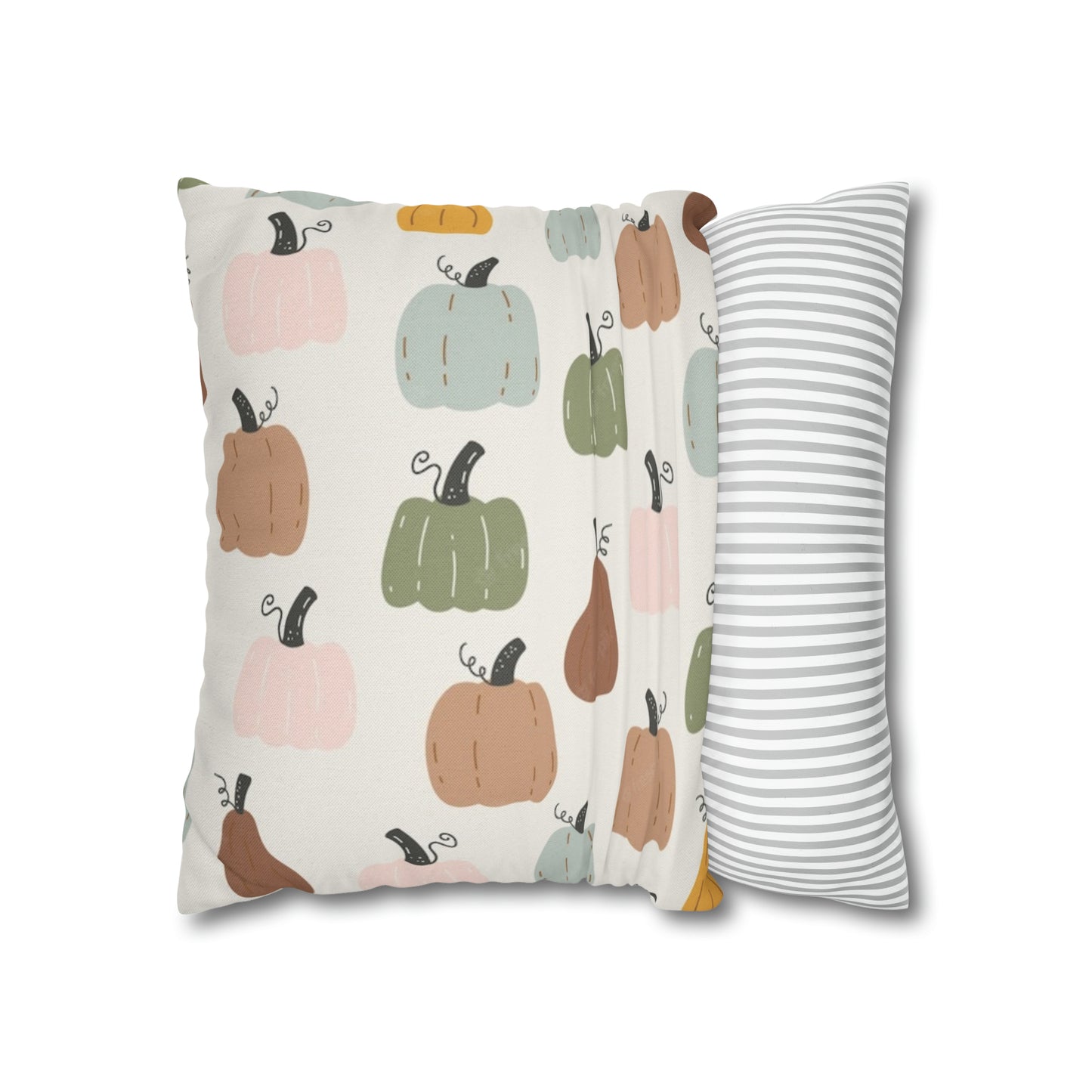 Fall Spun Polyester Square Pillow Case