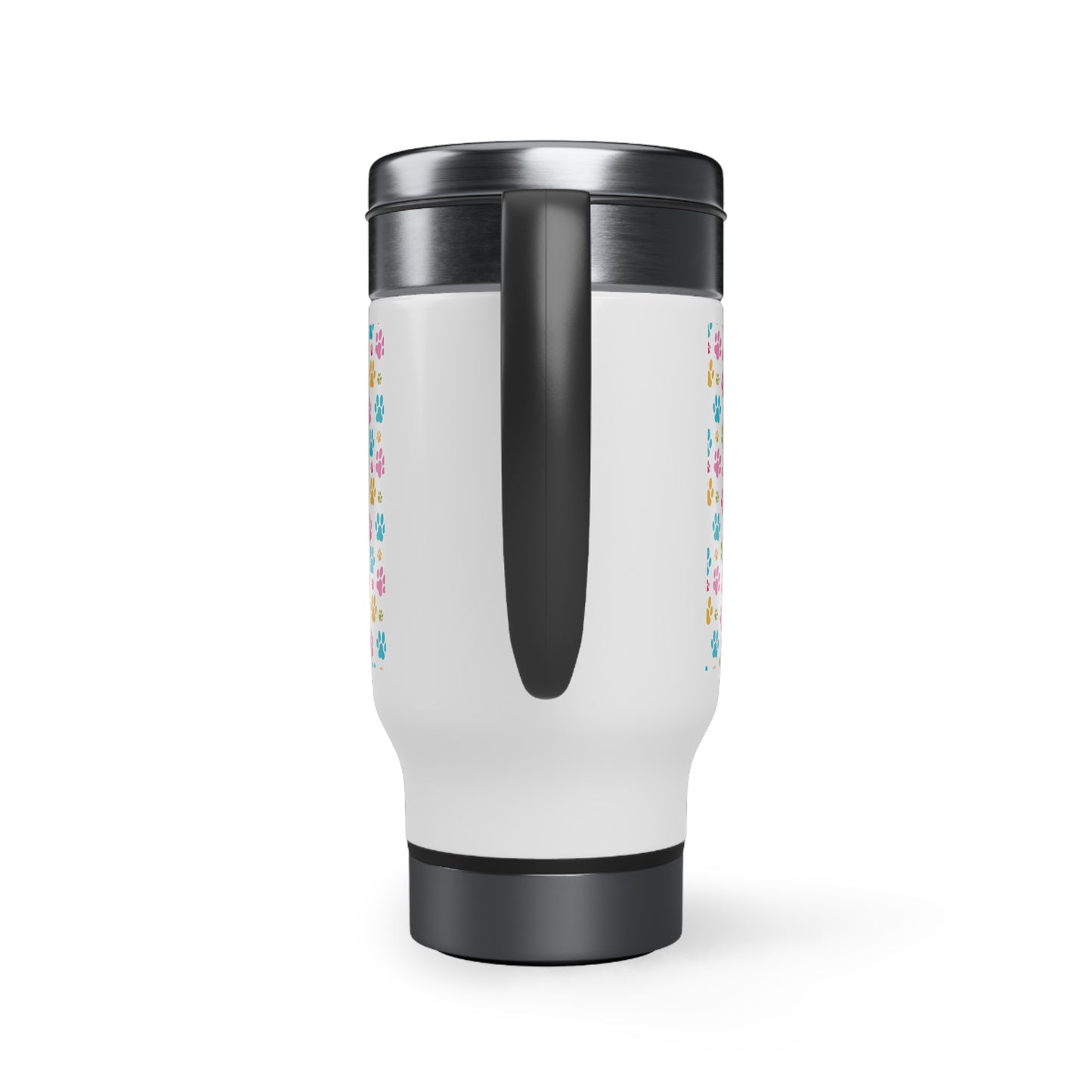 Paw Prints Stainless Steel Travel Mug with Handle, 14oz