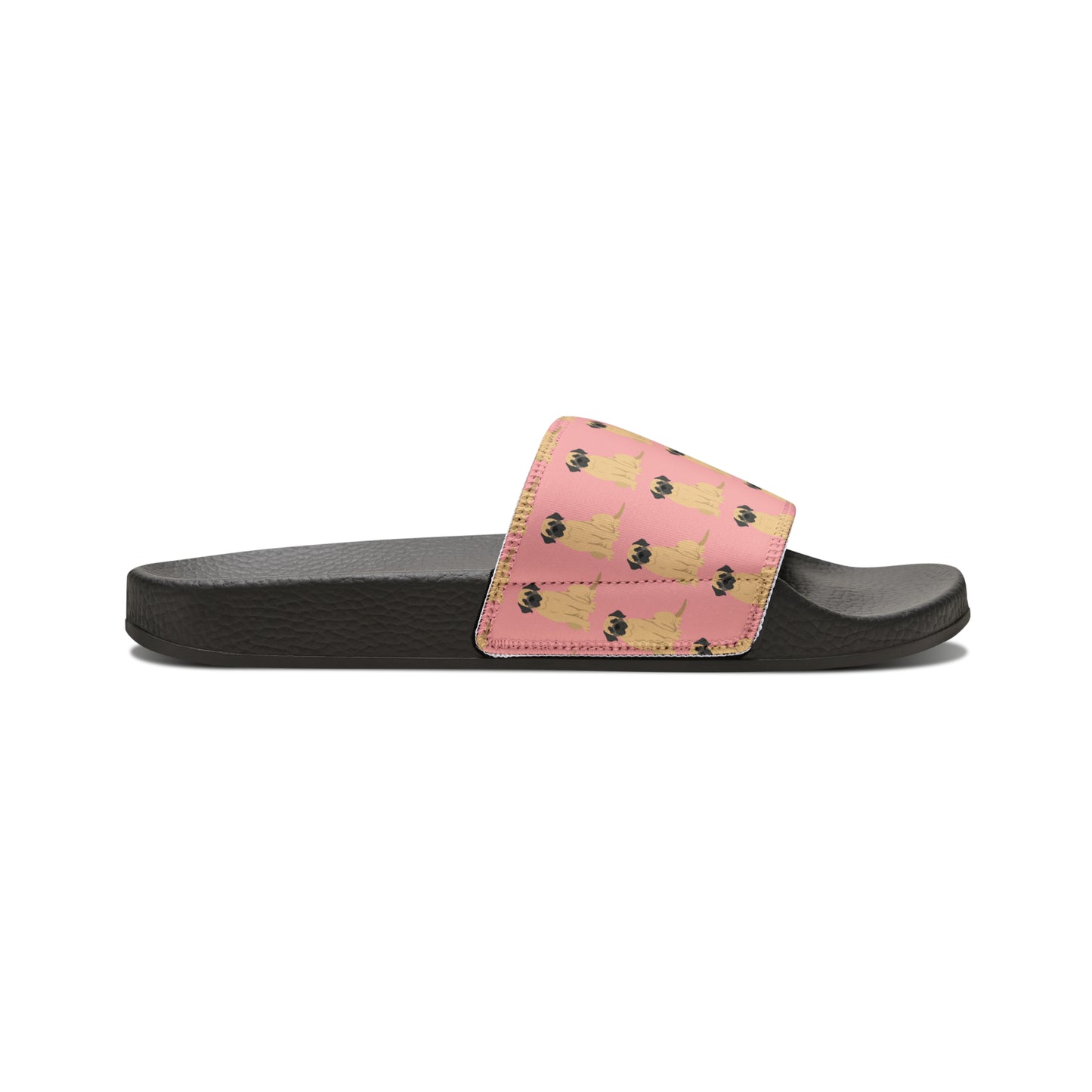 English Mastiff Pink Women's PU Slide Sandals