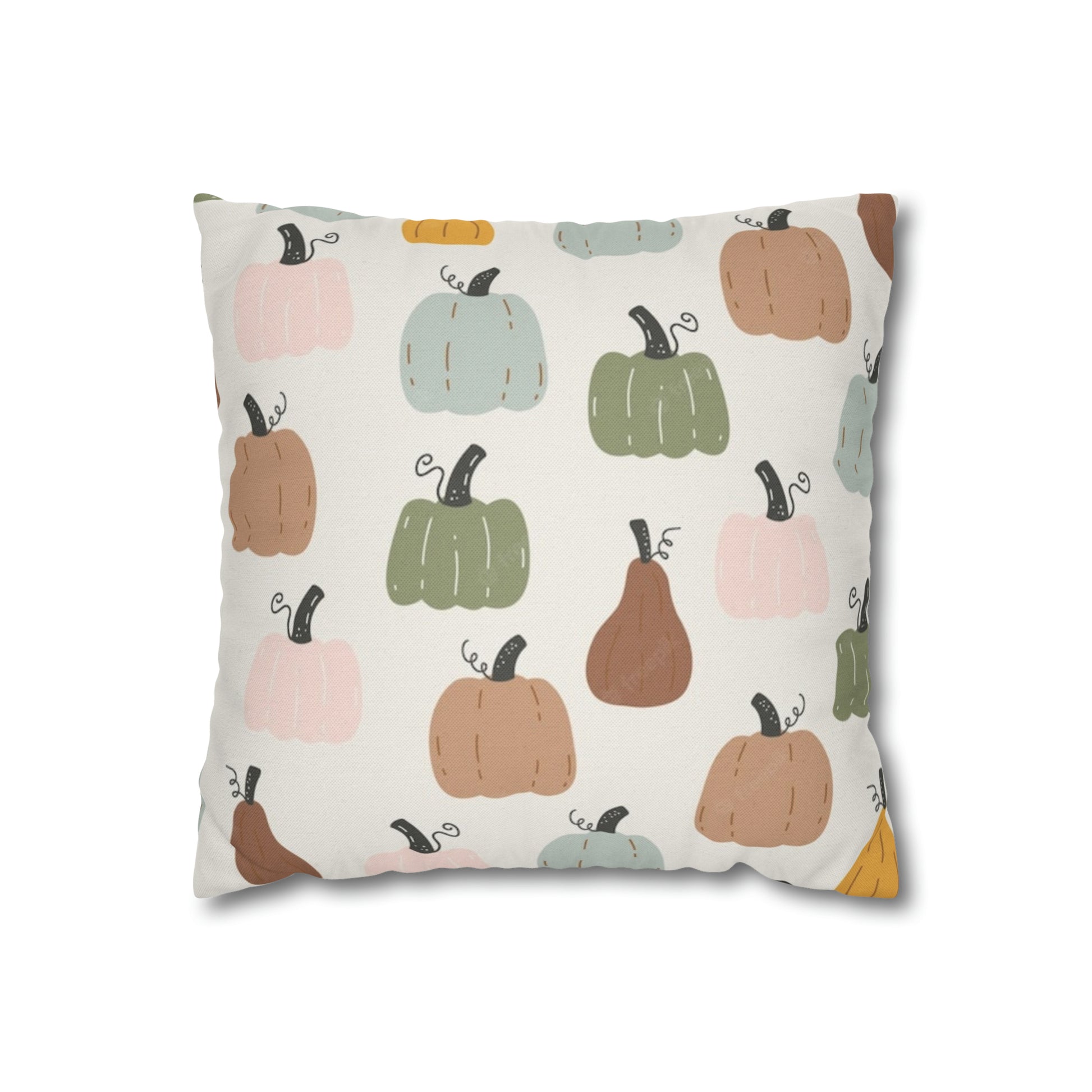 Fall Spun Polyester Square Pillow Case