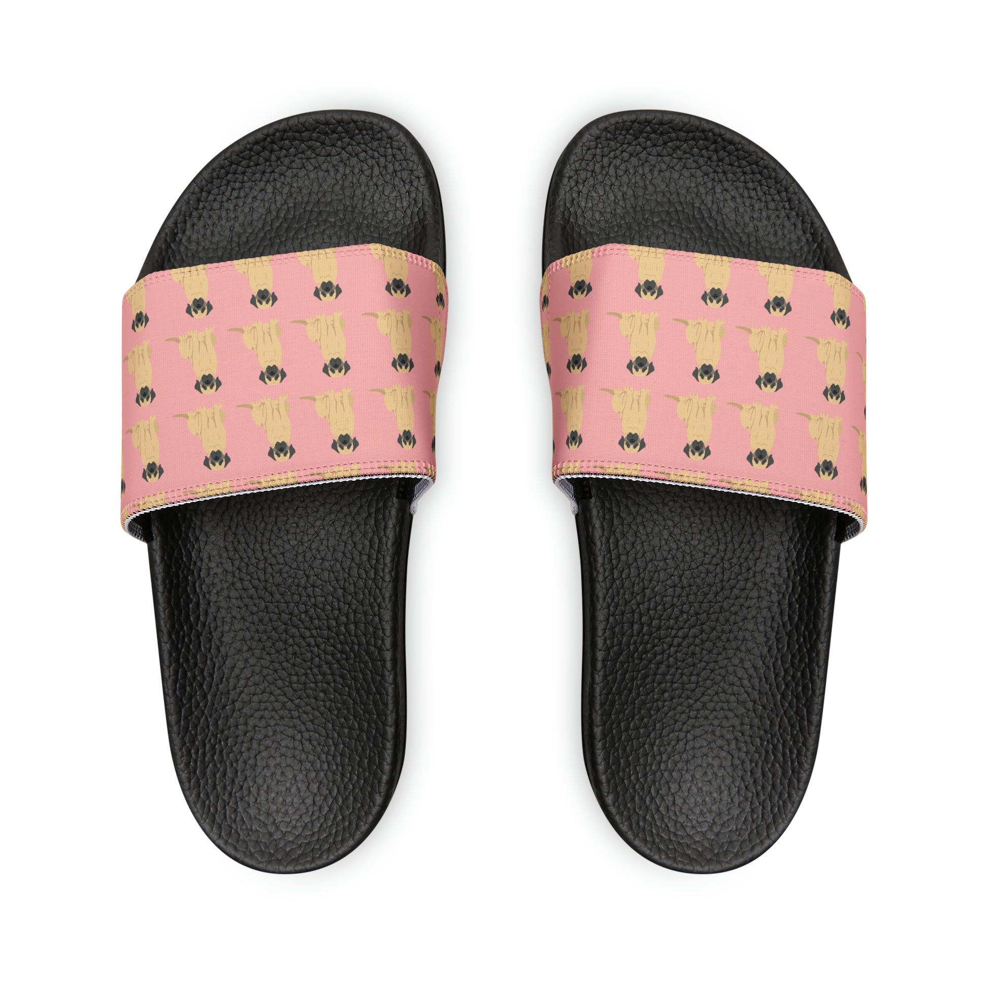 English Mastiff Pink Women's PU Slide Sandals