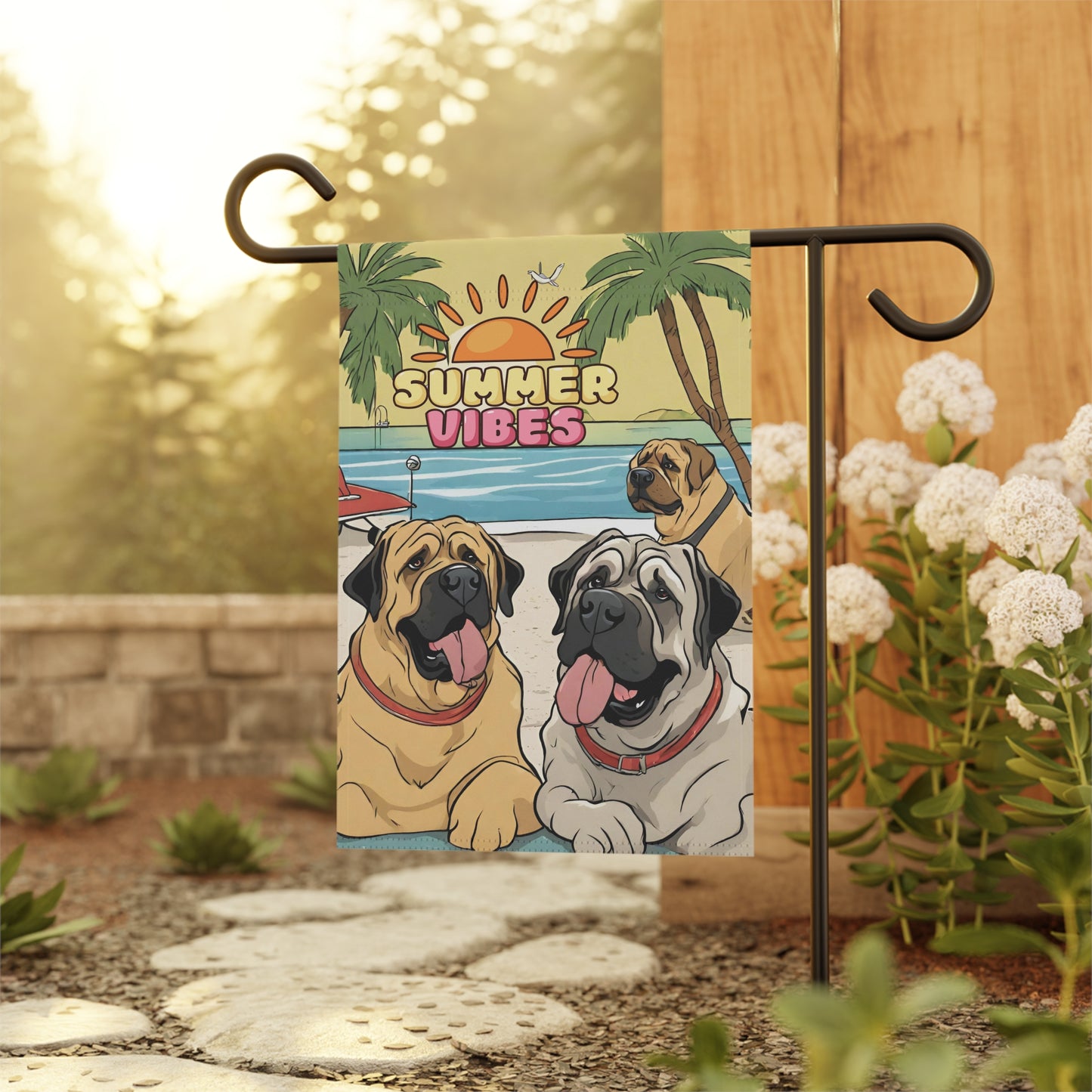 Mastiff Summer vibes garden flag #3