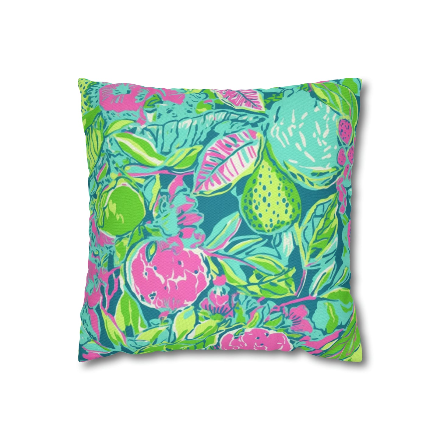 Lilly Inspired Spun Polyester Square Pillow Case 14" × 14"