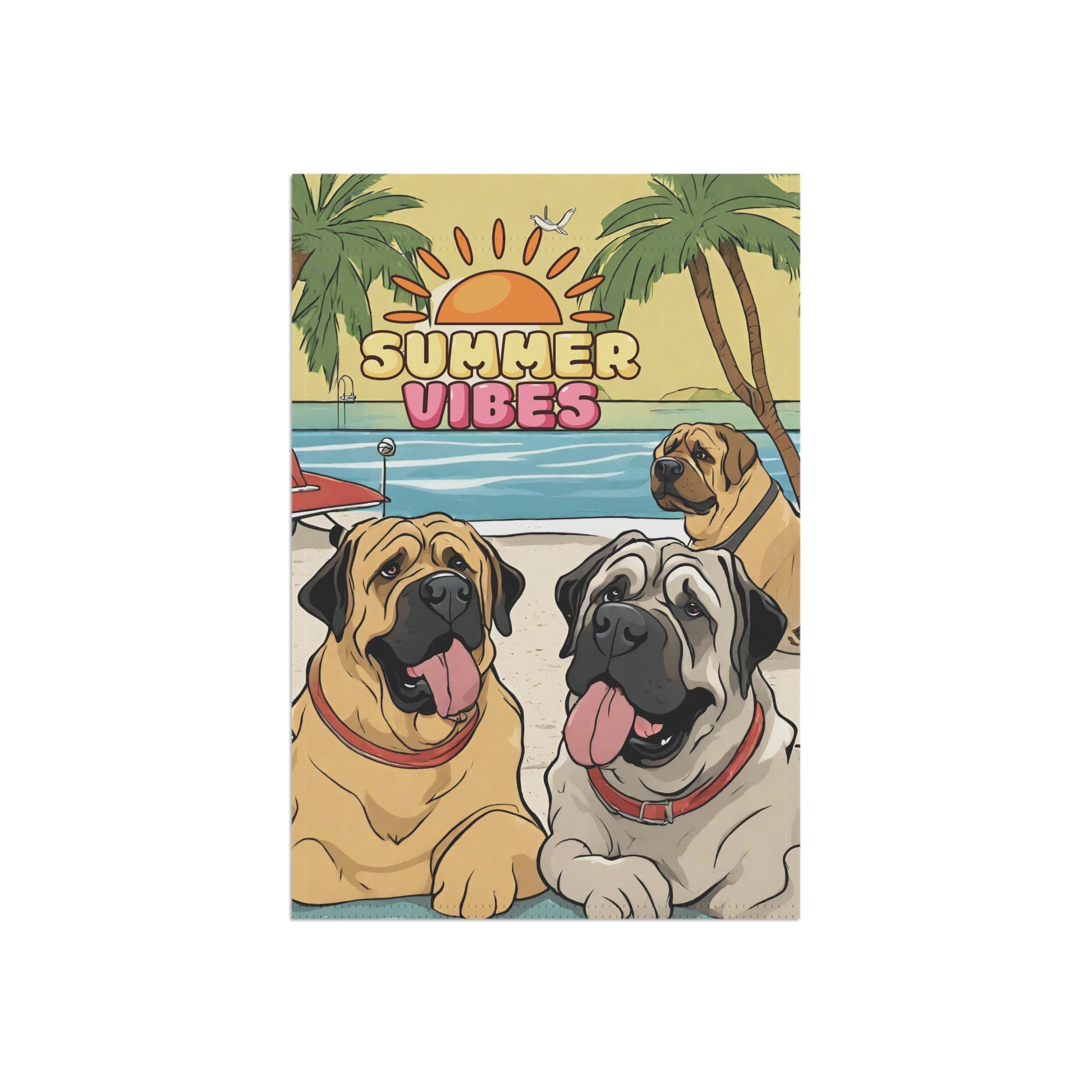 Mastiff Summer vibes garden flag #3