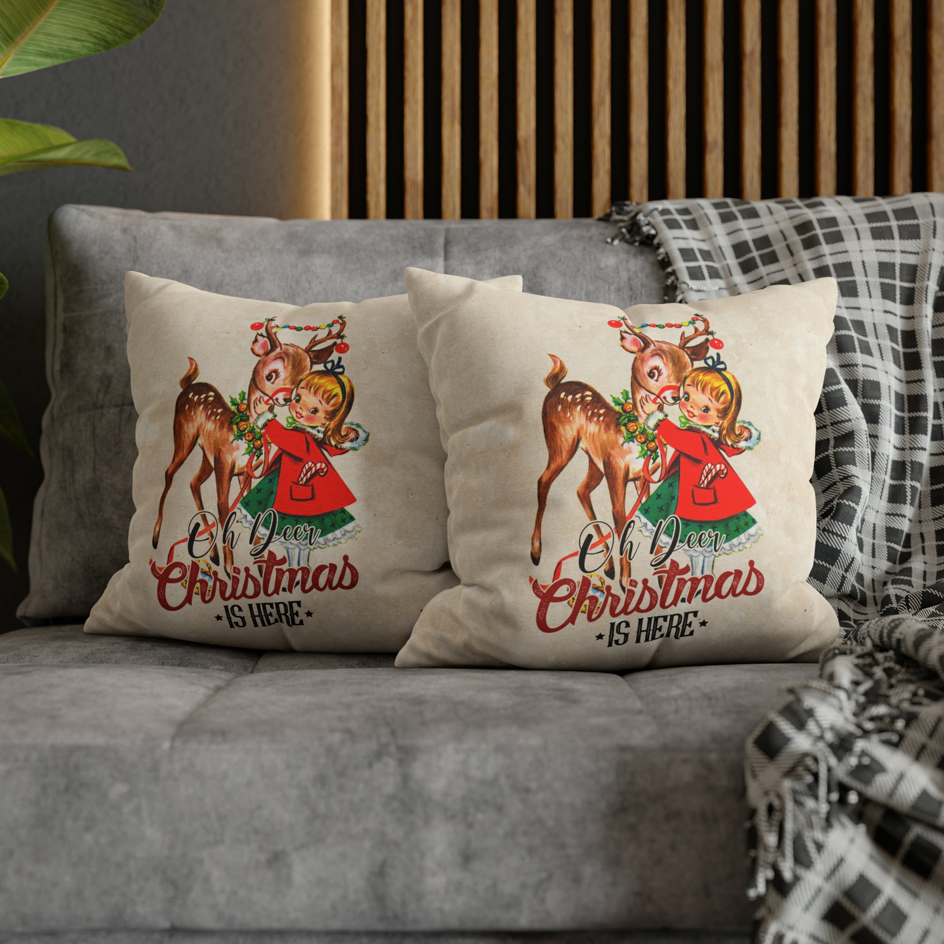 Oh Deer ...Spun Polyester Square Pillow Case