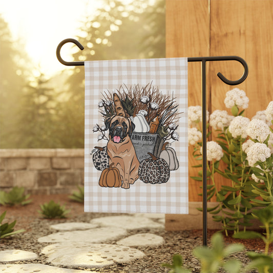 Mastiff Fall Plaid Garden & House Banner