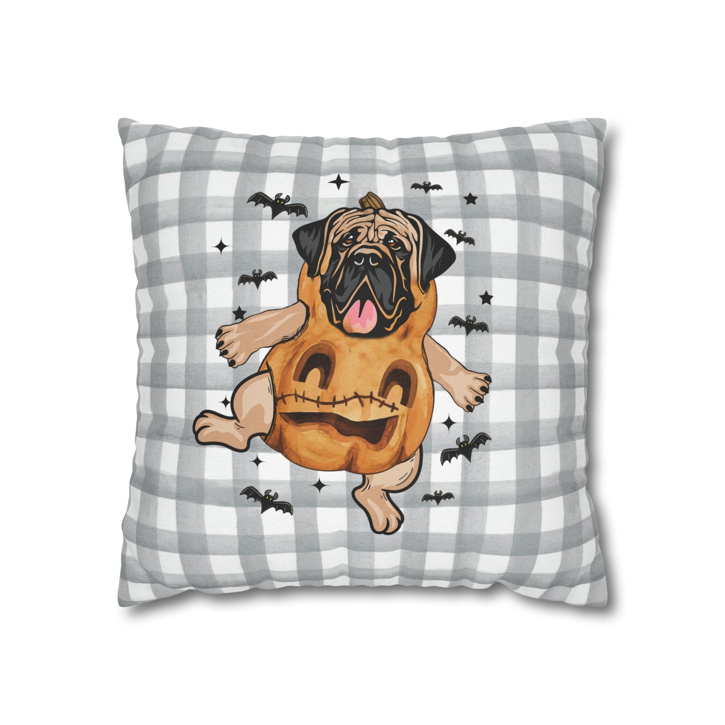 Halloween Mastiff Spun Polyester Square Pillow Case