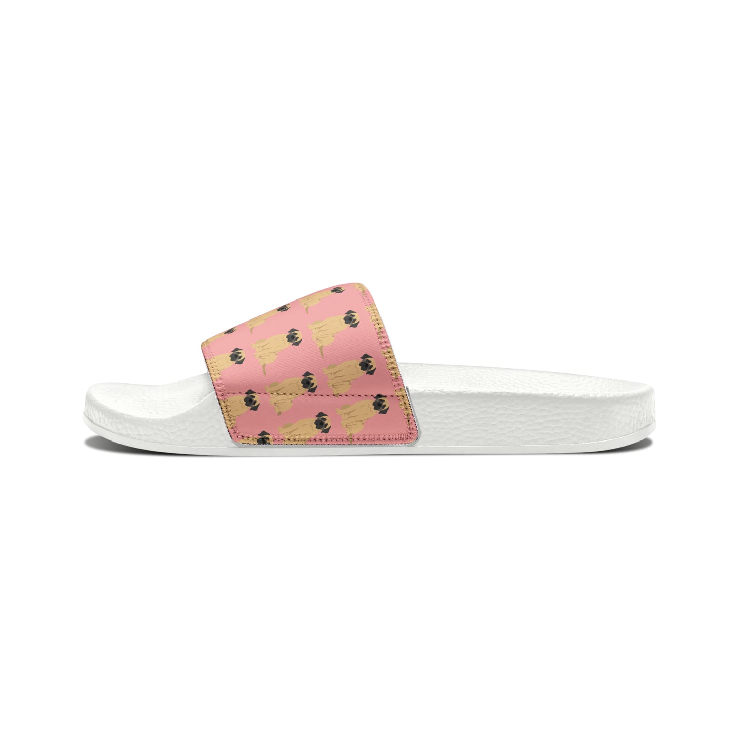 English Mastiff Pink Women's PU Slide Sandals