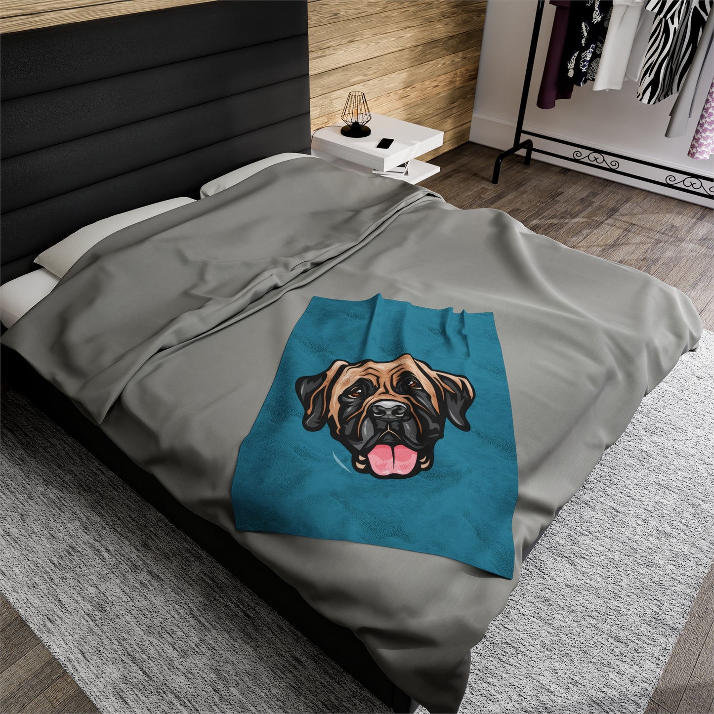 English Mastiff Velveteen Plush Blanket