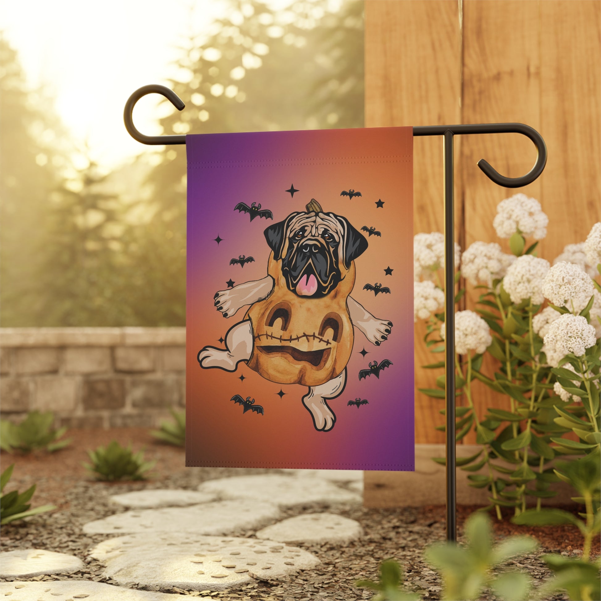 Halloween Mastiff Garden Flag