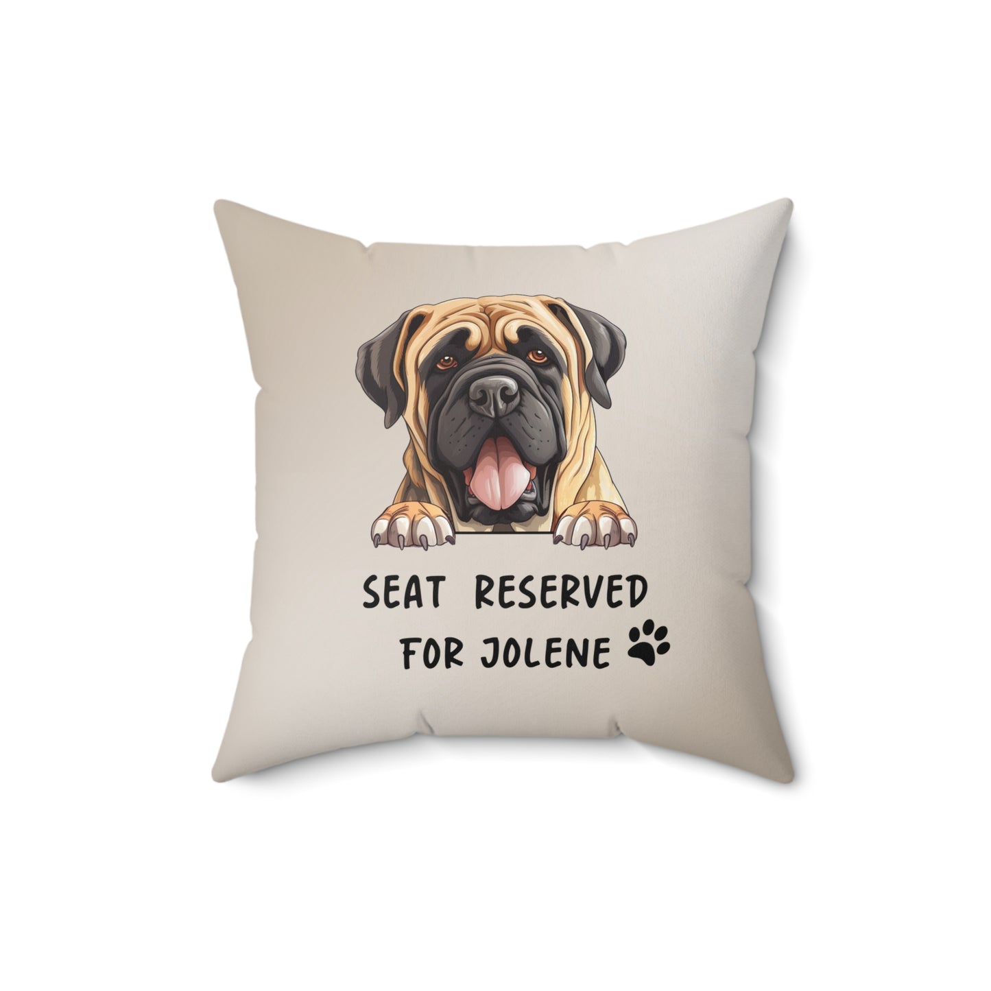 English Mastiff Spun Polyester Square Pillow 16" × 16"