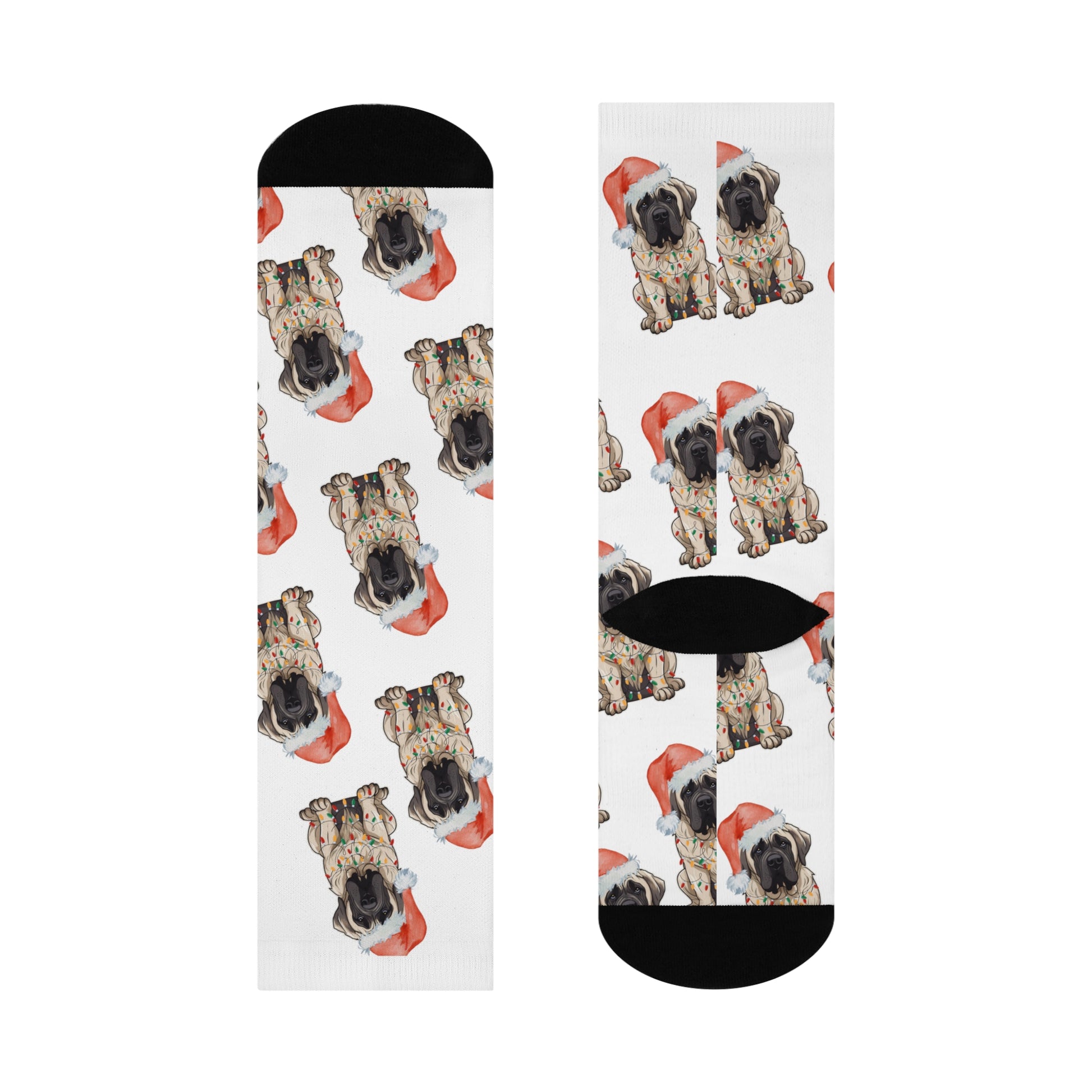 Mastiff Christmas Cushioned Crew Socks