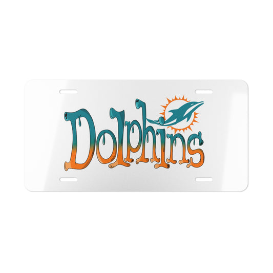 Miami Dolphins Vanity Plate 12" × 6"