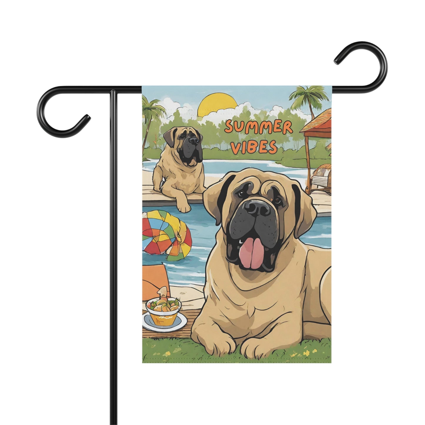 Mastiff Summer Vibes Garden Flag #1