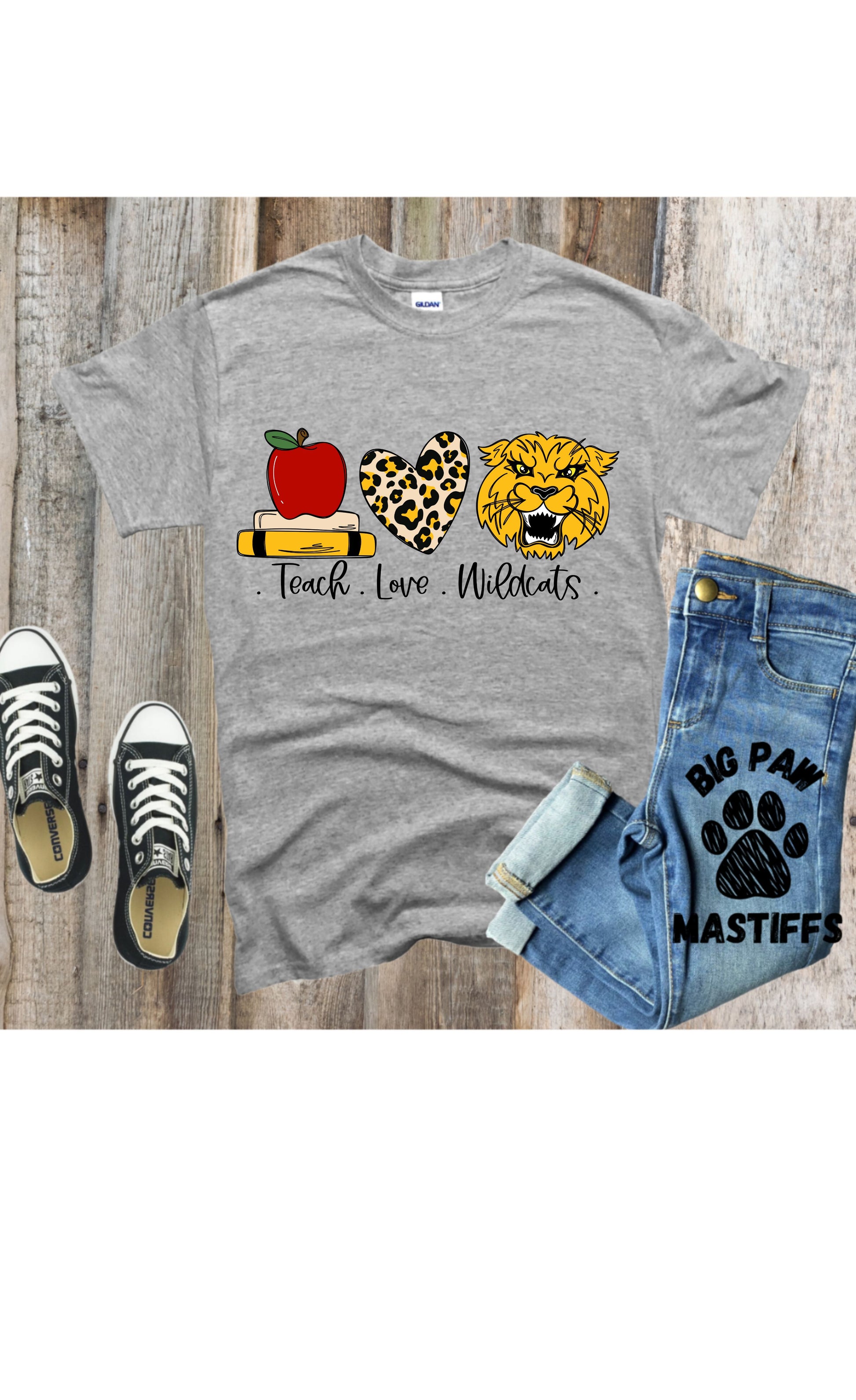 Teach Love Wildcats T Shirt/Sweatshirt