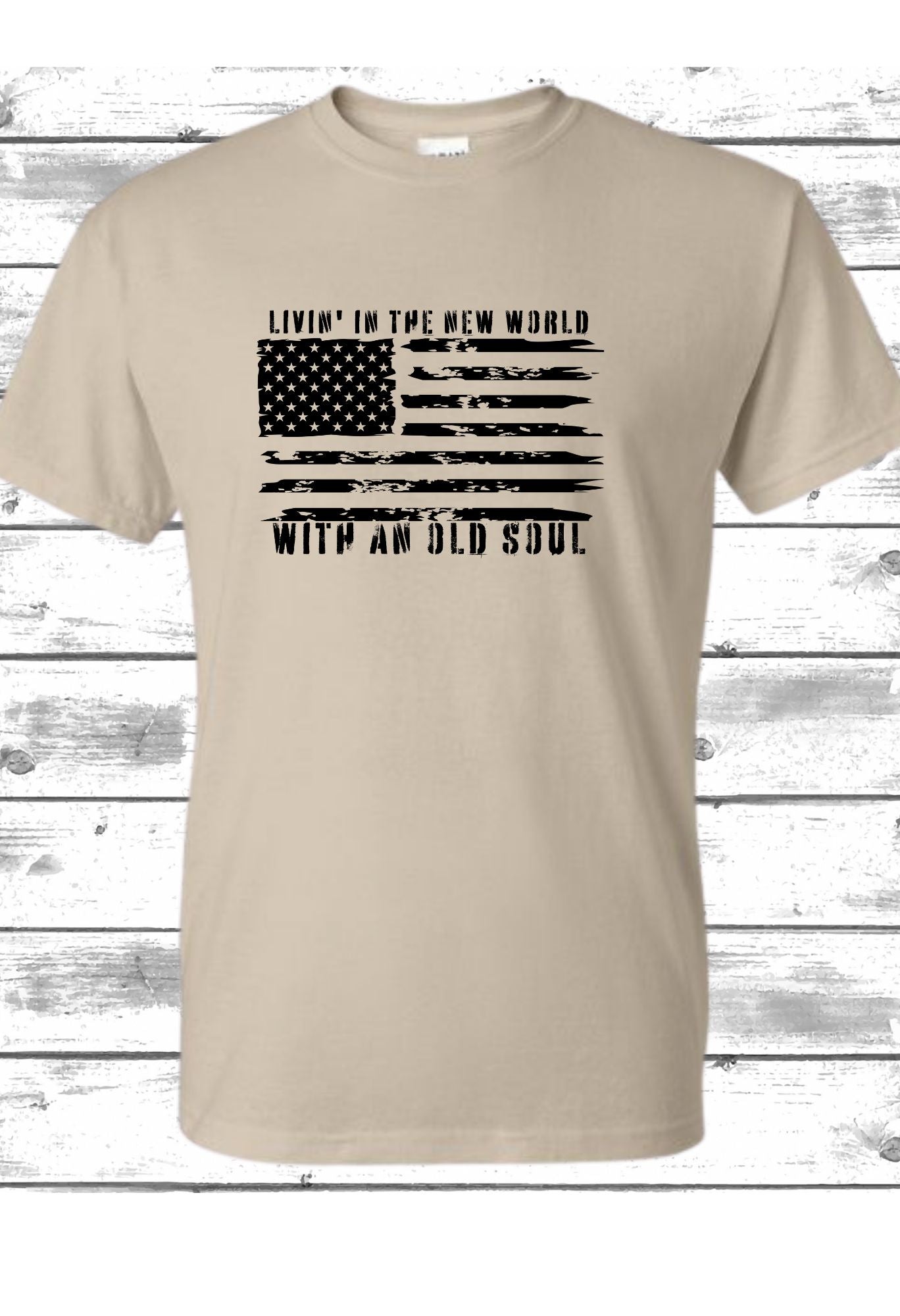 Livin' in the New World (Flag).... Oliver Anthony T Shirt