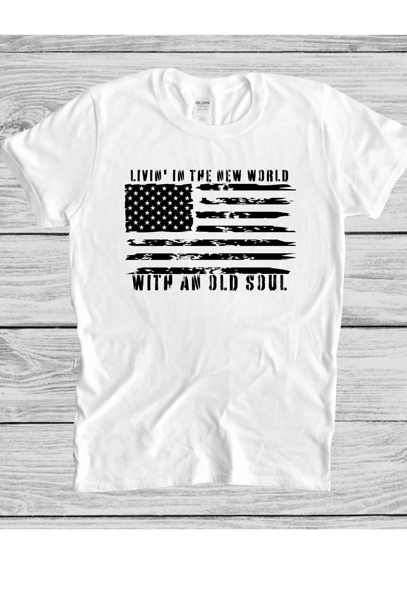 Livin' in the New World (Flag).... Oliver Anthony T Shirt