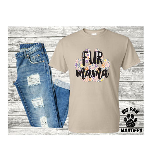 Fur Mama T-Shirt (Sand/White Option)