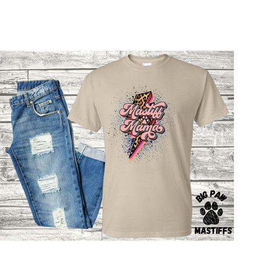 Mastiff Mama T-Shirt (Sand/White Option)