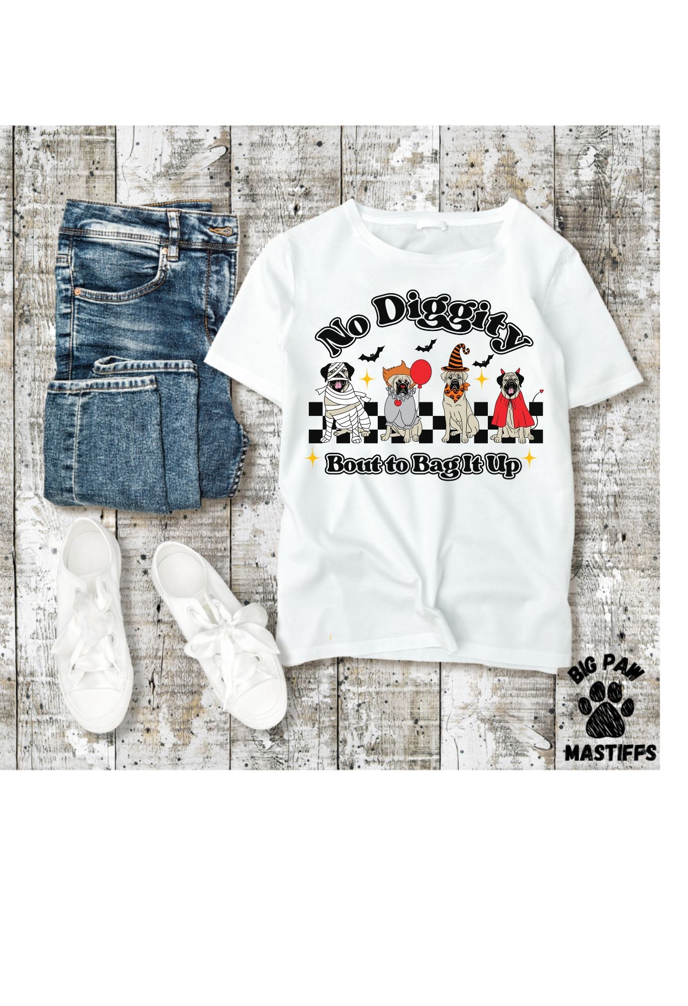 Mastiff No Diggity T-Shirt (7 Options)