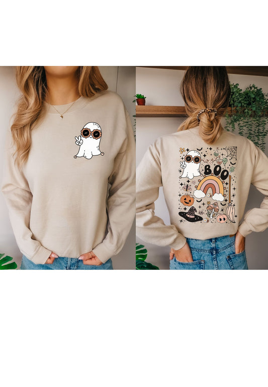 Retro Boo Sweatshirt (Sand)