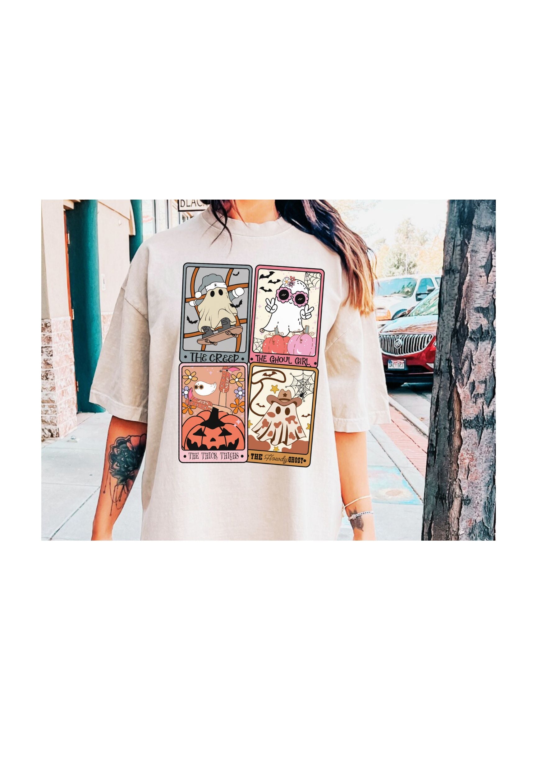 Halloween Cards T shirt (Sand)