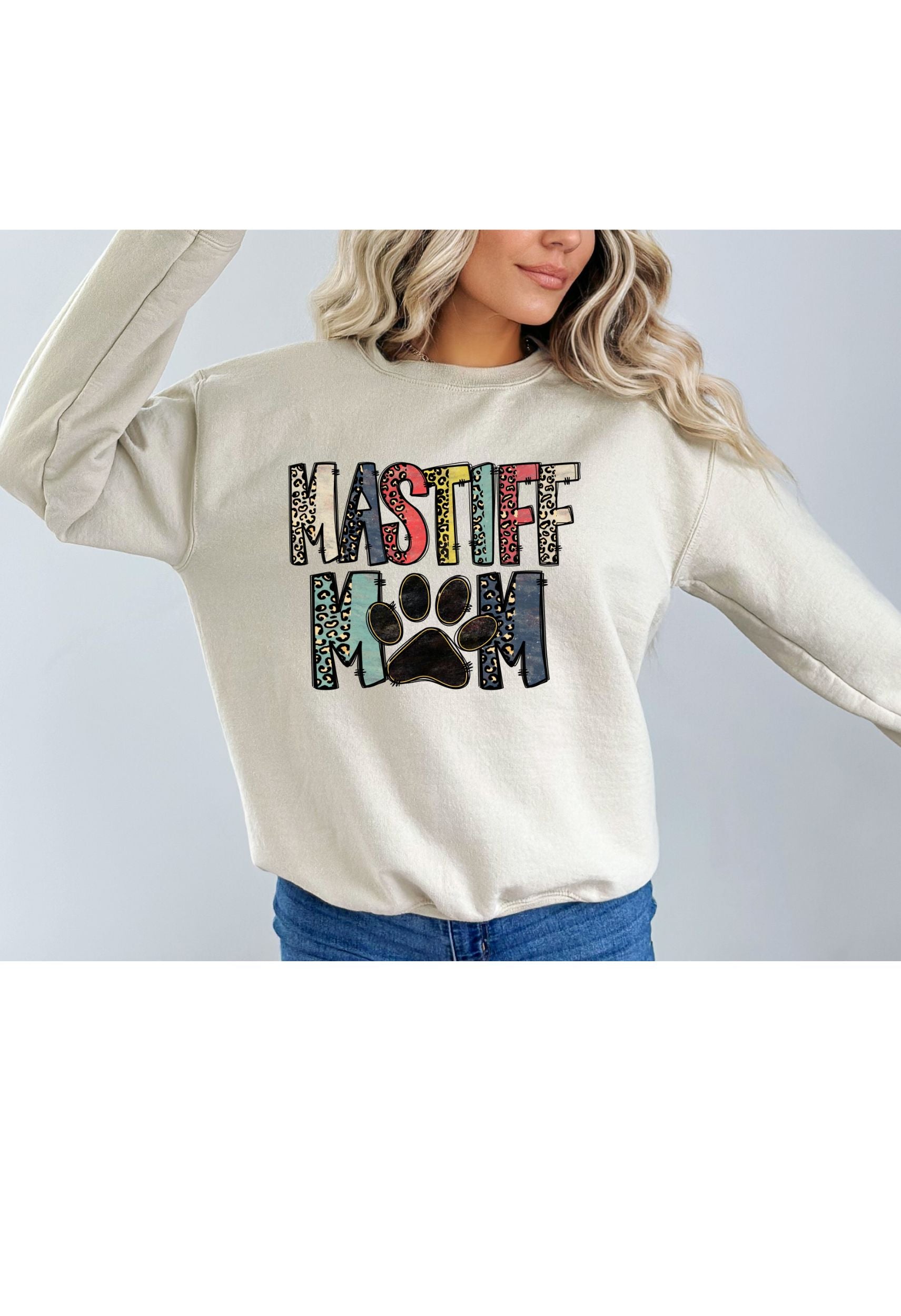 Mastiff Mom (doodle/leopard) T Shirt/Sweatshirt