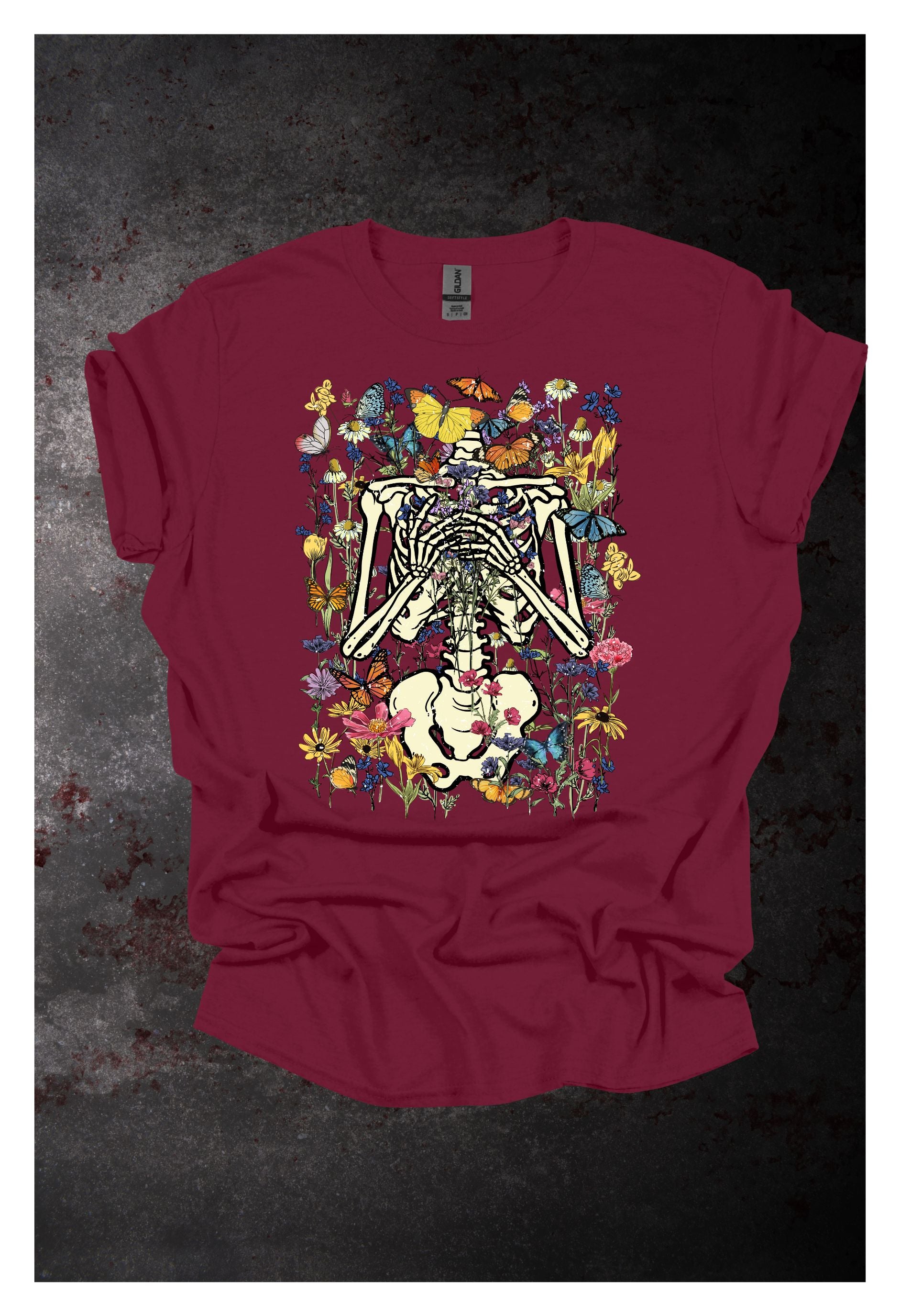 Skeleton w/ Flowers T Shirt/Sweatshirt